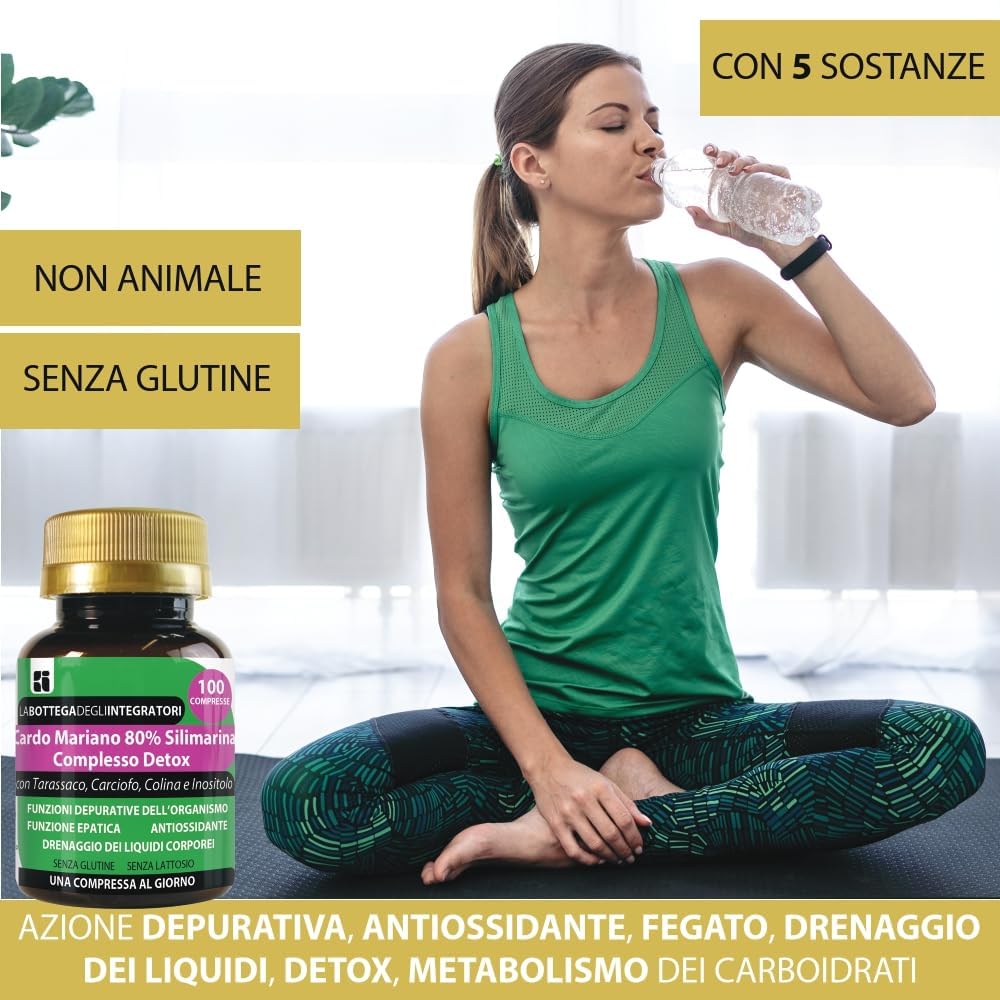 Milk Thistle 80% Silymarin Detox Complex 100 Tablets 1 per Day | with Dandelion Artichoke Choline Inositol | Gluten Free | Liver Detox - Image 3