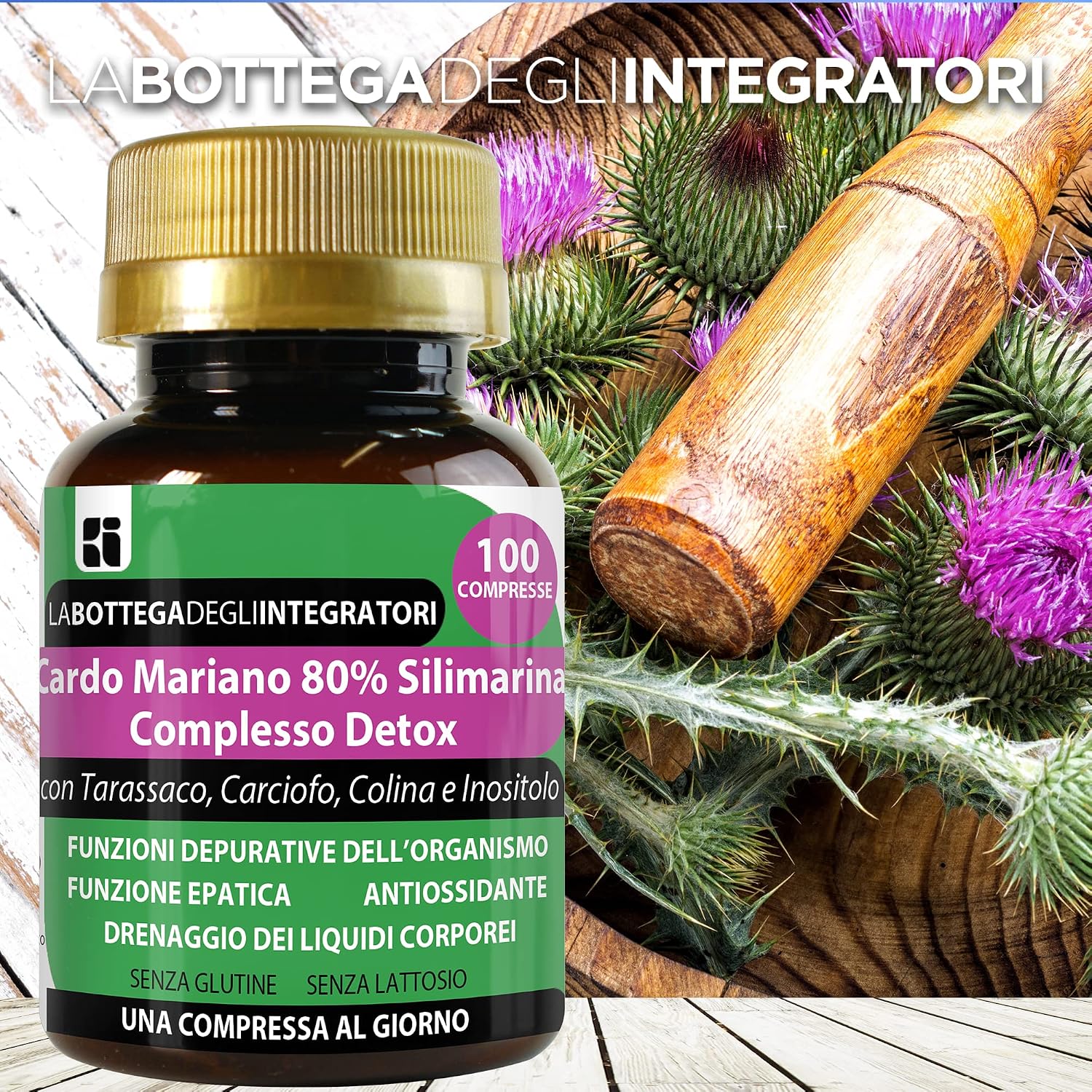 Milk Thistle 80% Silymarin Detox Complex 100 Tablets 1 per Day | with Dandelion Artichoke Choline Inositol | Gluten Free | Liver Detox - Image 6