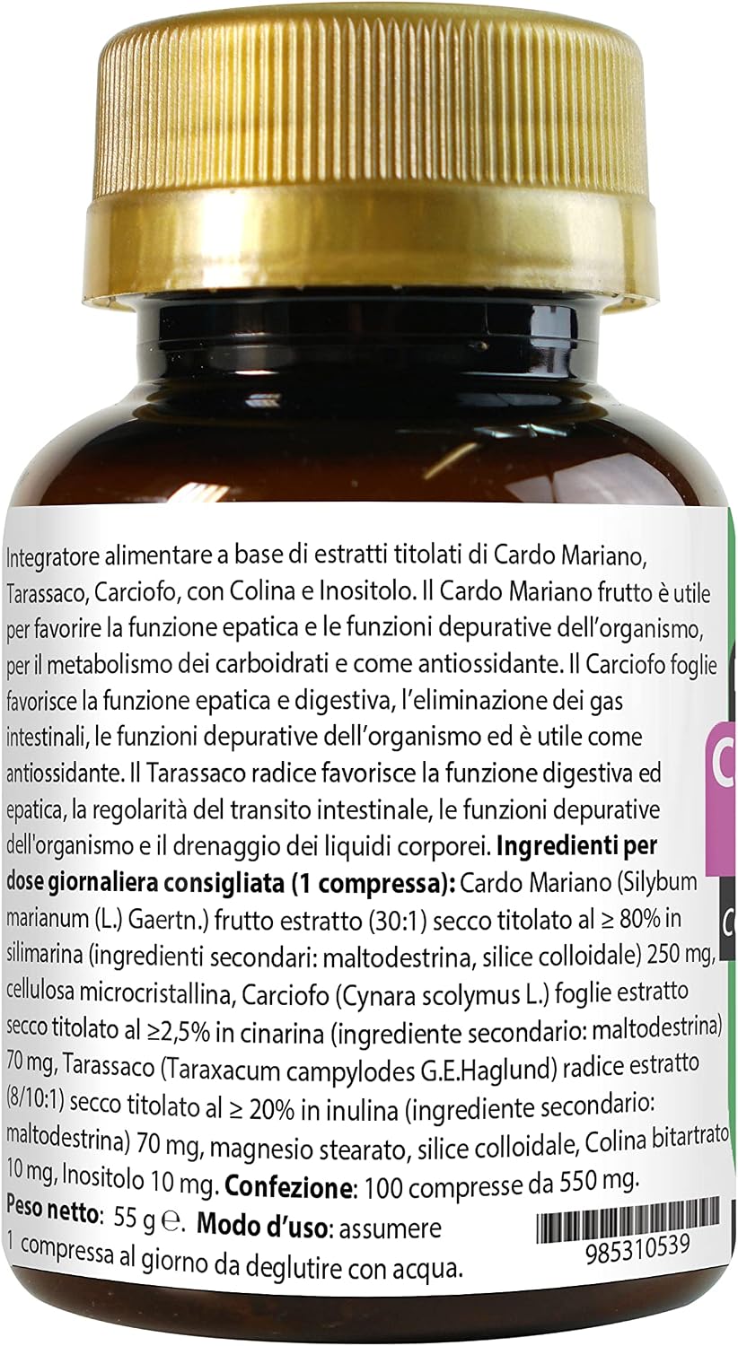 Milk Thistle 80% Silymarin Detox Complex 100 Tablets 1 per Day | with Dandelion Artichoke Choline Inositol | Gluten Free | Liver Detox - Image 7