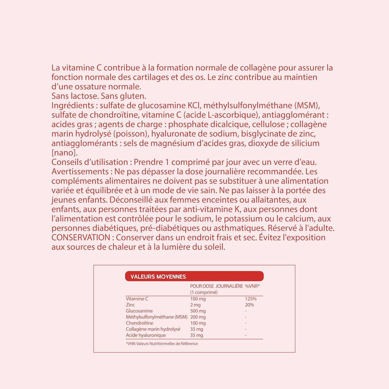 Glucosamine Chondroitin MSM 120Cpr with Collagen and Hyaluronic Acid - Image 8