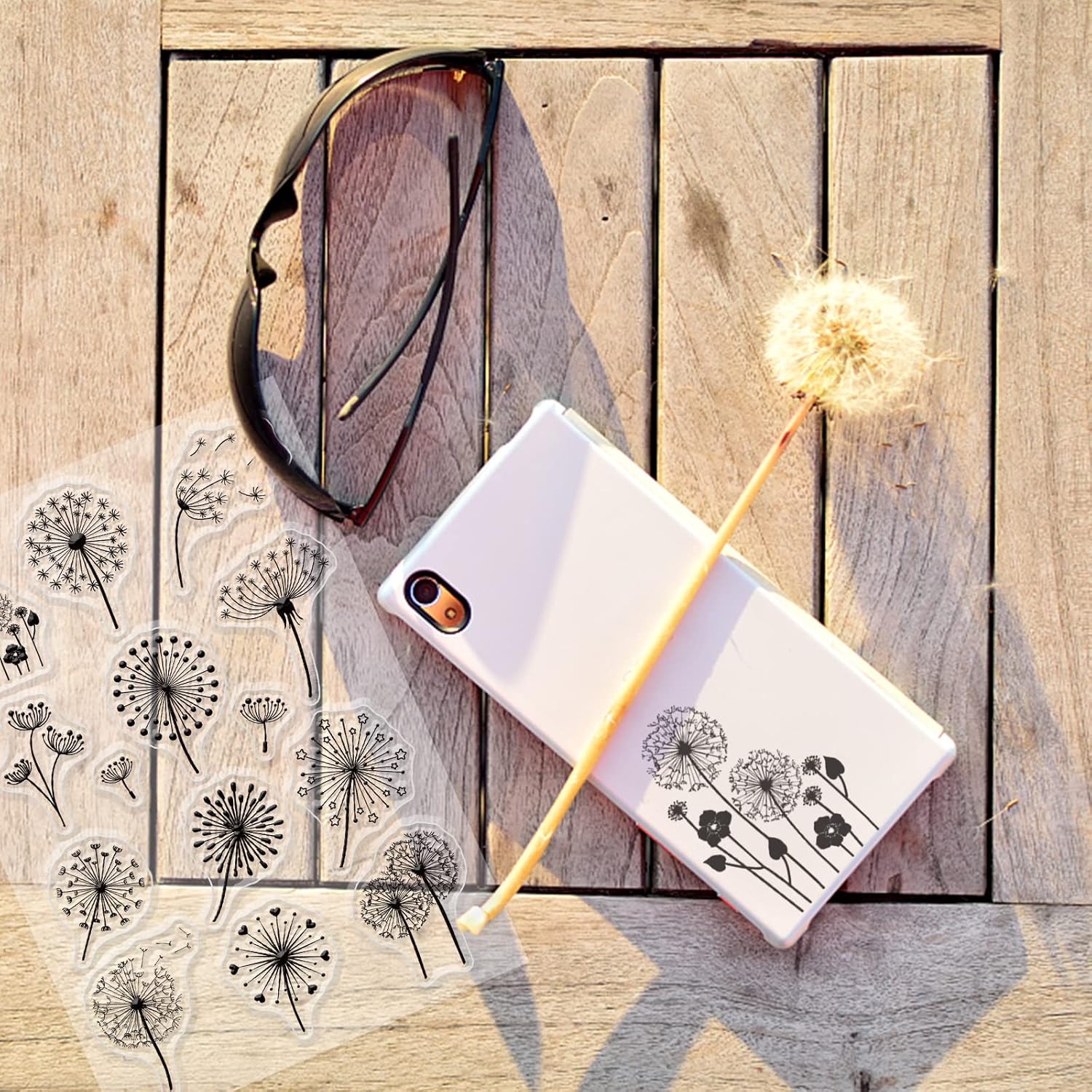 GLOBLELAND Beautiful Dandelion Flower Transparent Stamps for DIY Scrapbooking Decor Bouquet Plant Transparent Silicone Stamps for Making Cards Photo Album Decor - Image 5