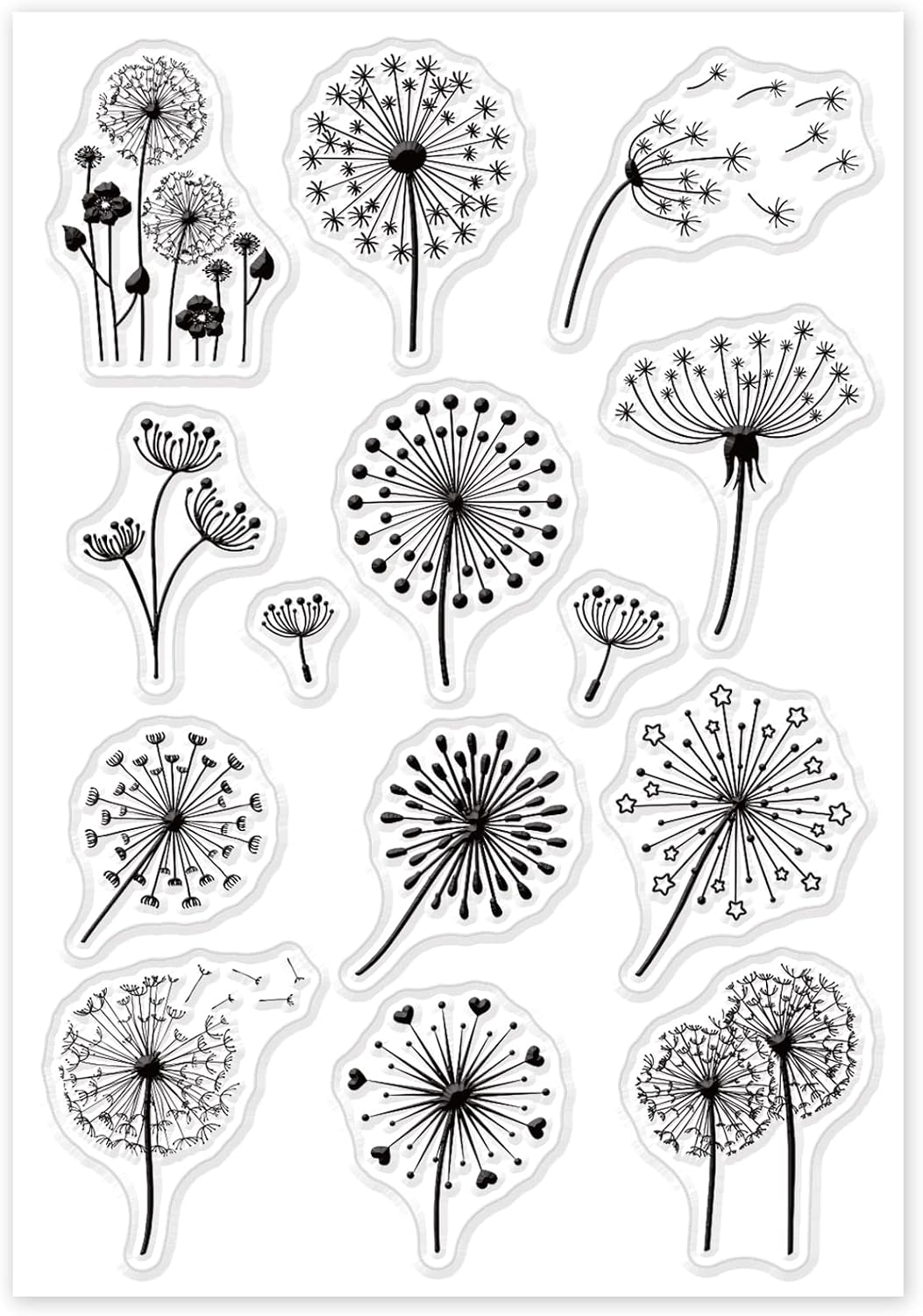 GLOBLELAND Beautiful Dandelion Flower Transparent Stamps for DIY Scrapbooking Decor Bouquet Plant Transparent Silicone Stamps for Making Cards Photo Album Decor - Image 9