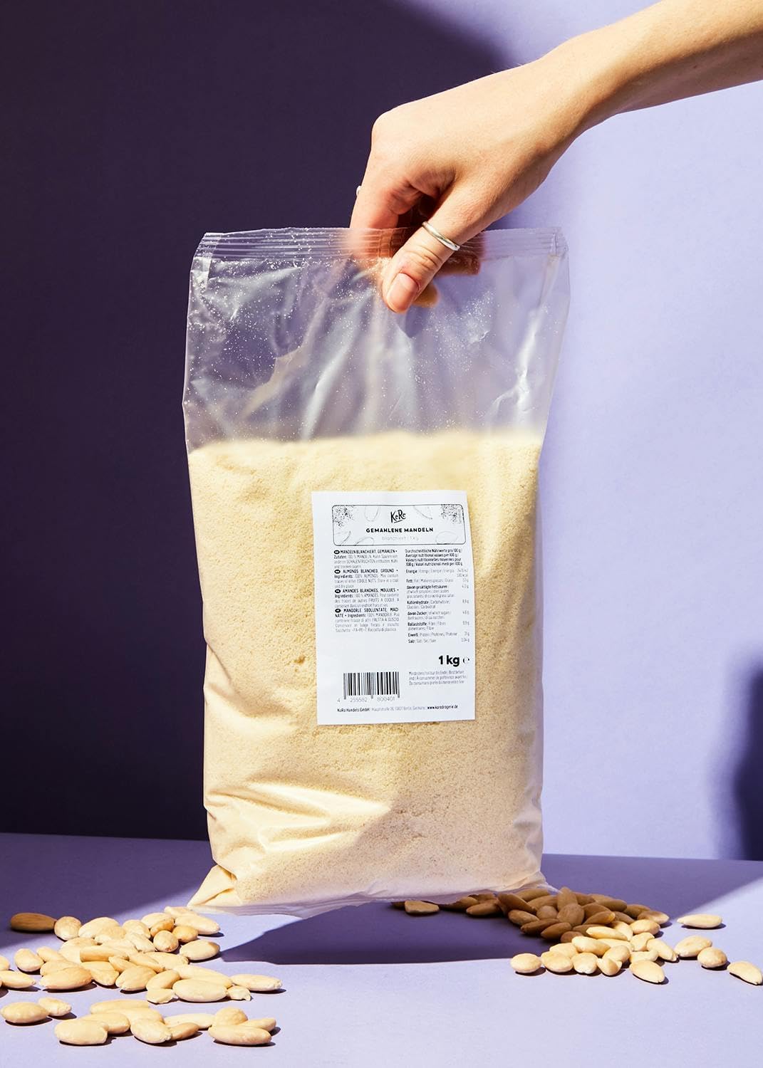 KoRo – Gemahlene Whitening Mandeln 1 kg – 100% Mandeln – Hoher Ballaststoffgehalt – Proteinquelle – Ideal zum Backen - Image 7