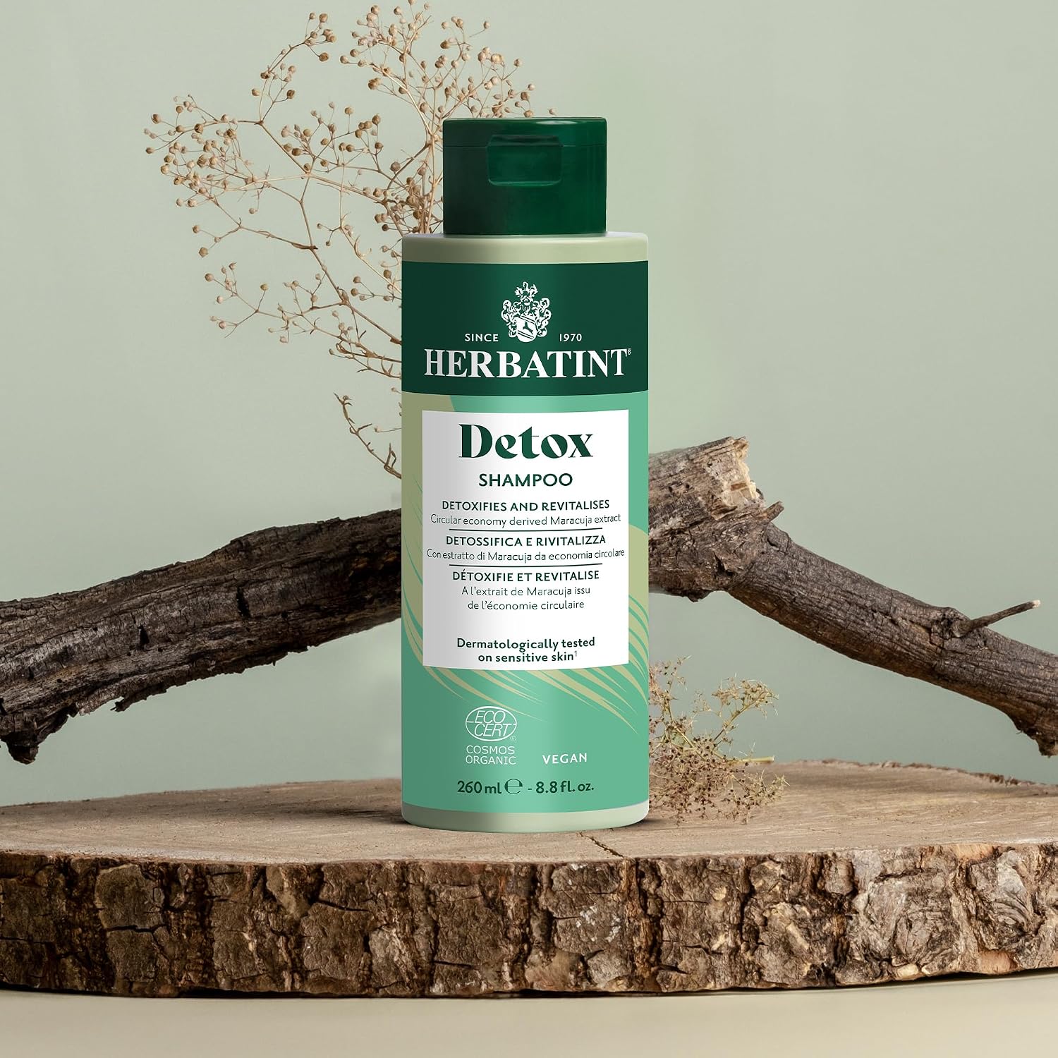 Herbatint Detox Shampoo, Detoxifying and Revitalising Shampoo - 260 ml | Cleanses and Releases Scalp and Hair from Impurities | Certified Organic Cosmos Organic, 98% Natural Ingredients, Vegan - Image 9