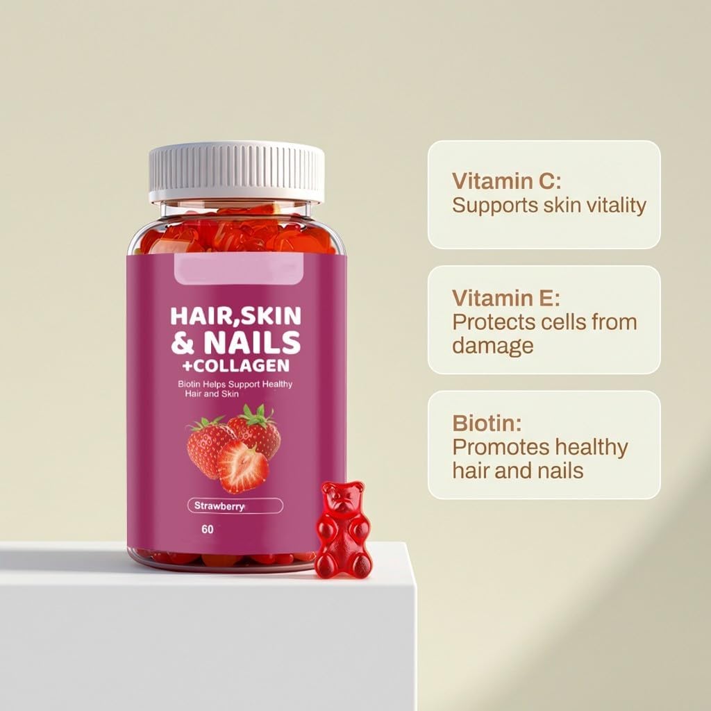 Hair, Skin & Nails + Collagen - Supports Skin 60 Count - Image 4