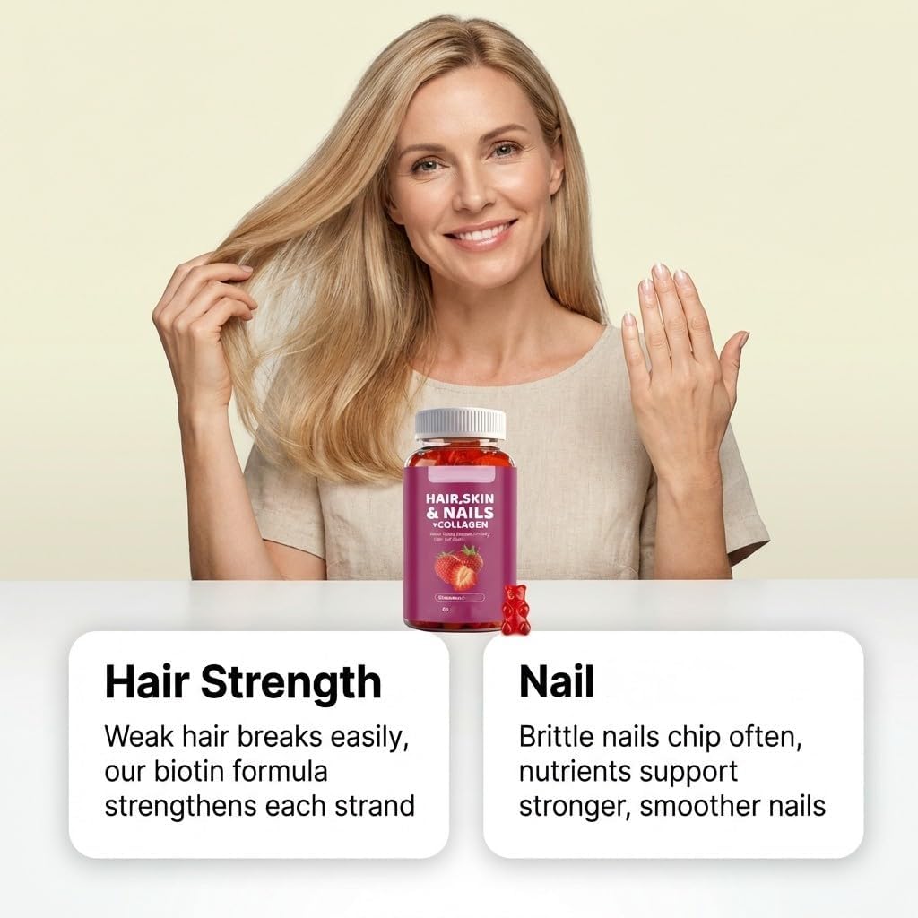 Hair, Skin & Nails + Collagen - Supports Skin 60 Count - Image 5