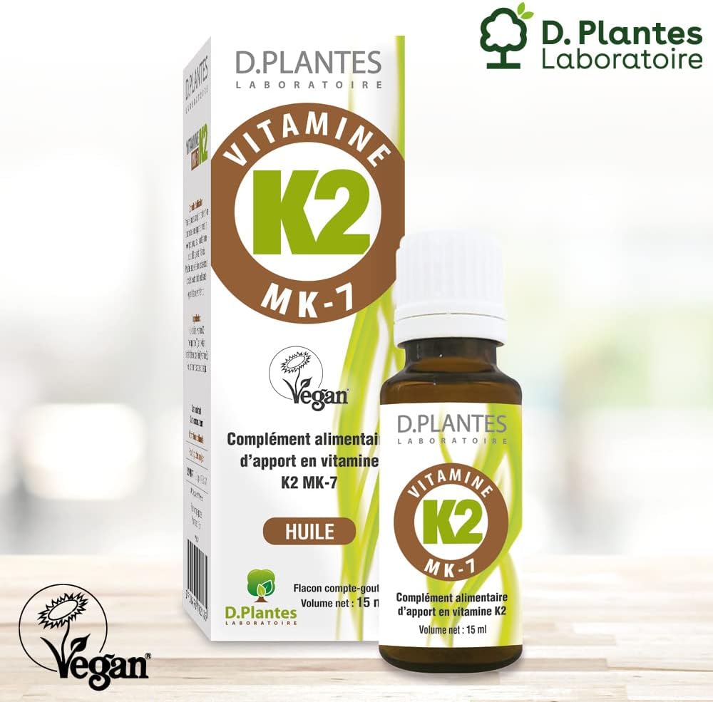 D.PLANTES - Vitamin K2 MK7 - Food supplement - Normal bone, Blood coagulation - Vegetable derived - Certified Vegan - 15 ml - Image 3