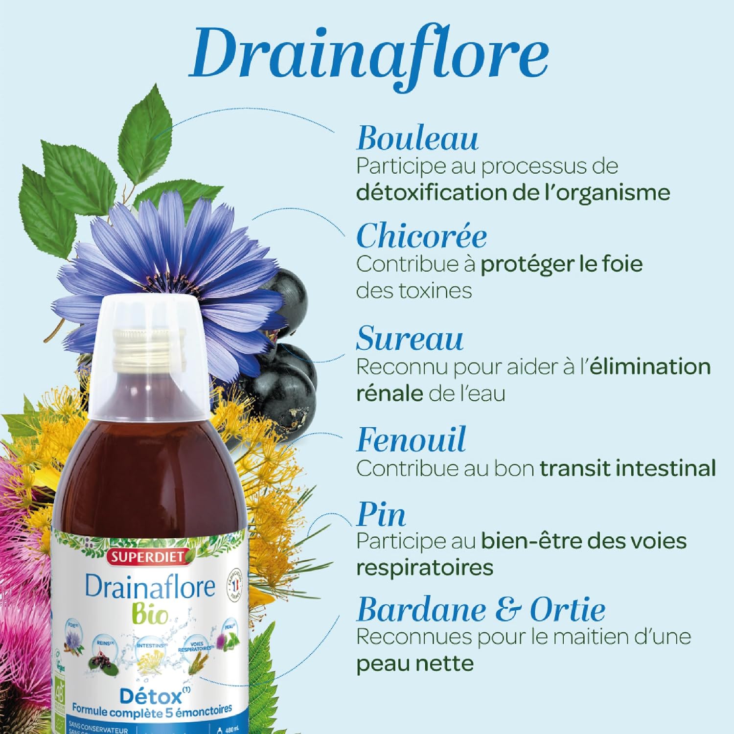 Drainaflore Bio – Complete Detox, Drainage, Water Retention - Drink - Image 4