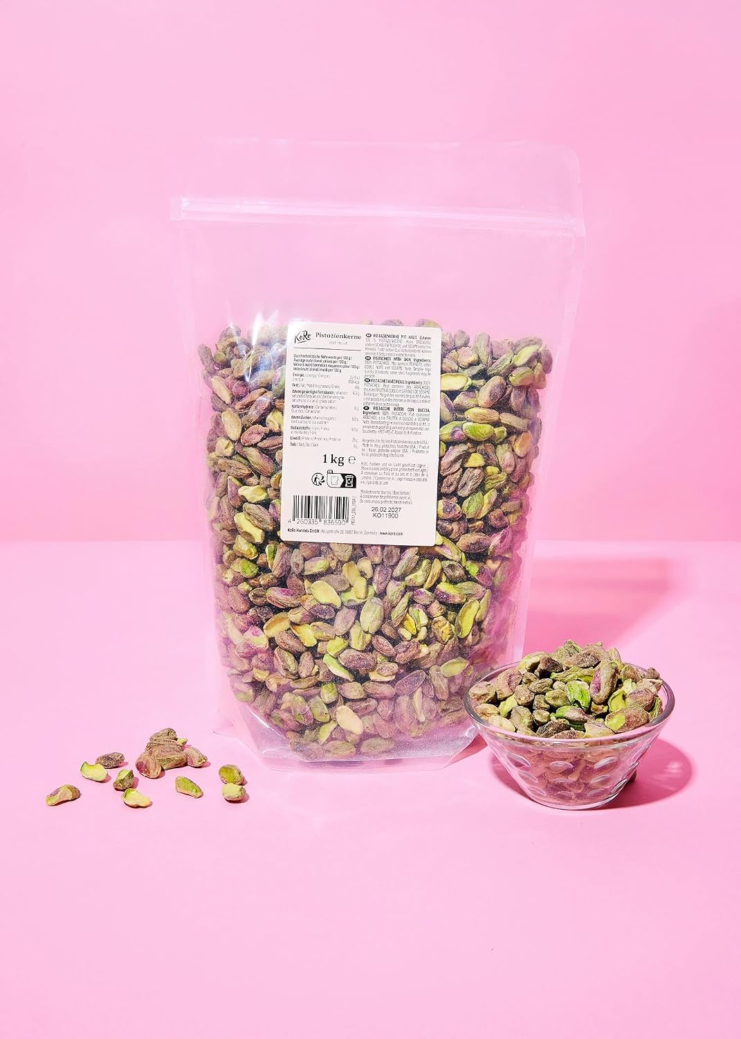 KoRo - Natural peeled pistachios - Unsalted and natural without additives, large packaging - Image 3