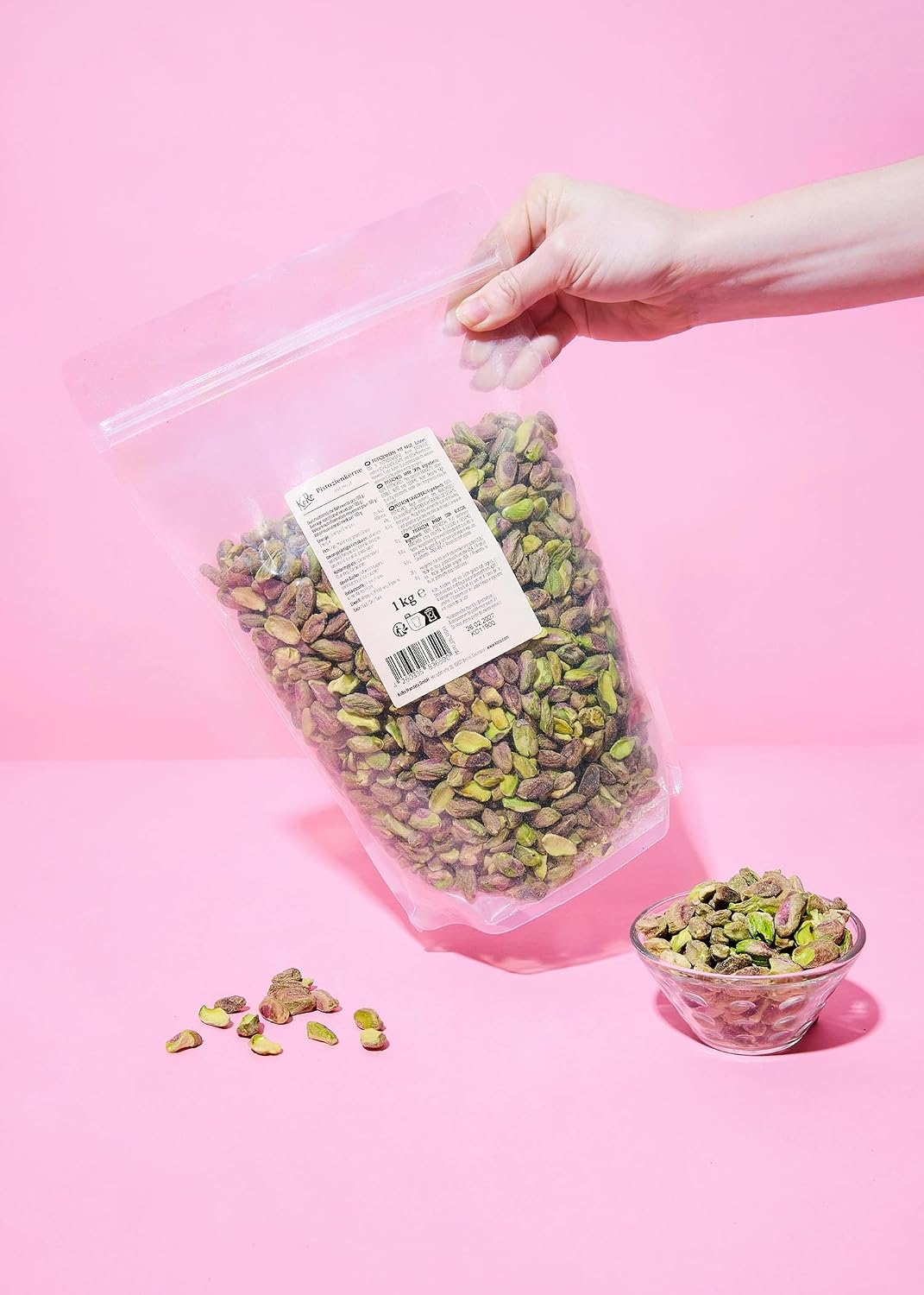 KoRo - Natural peeled pistachios - Unsalted and natural without additives, large packaging - Image 7