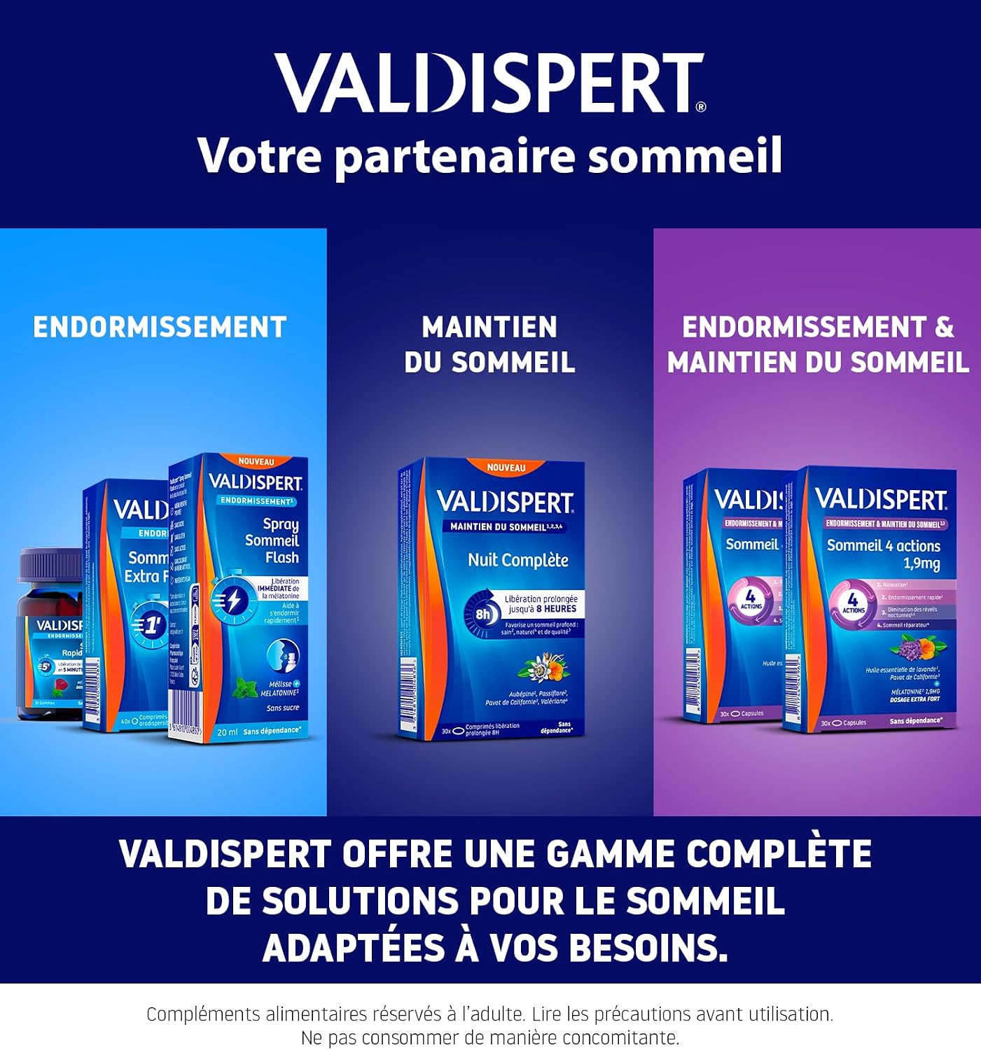 VALDISPERT - Sleep - Extra Strong Rapid Sleep 1.9 mg - Melatonin Dietary Supplement - Fast Release in 1 Minute - Addictive Free - 2 Packs of 40 Orodispersible Tablets - Image 7
