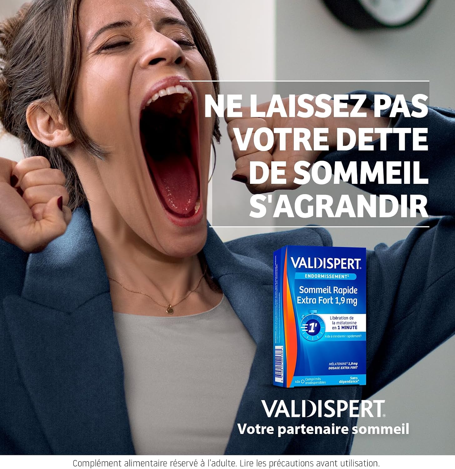 VALDISPERT - Sleep - Extra Strong Rapid Sleep 1.9 mg - Melatonin Dietary Supplement - Fast Release in 1 Minute - Addictive Free - 2 Packs of 40 Orodispersible Tablets - Image 8