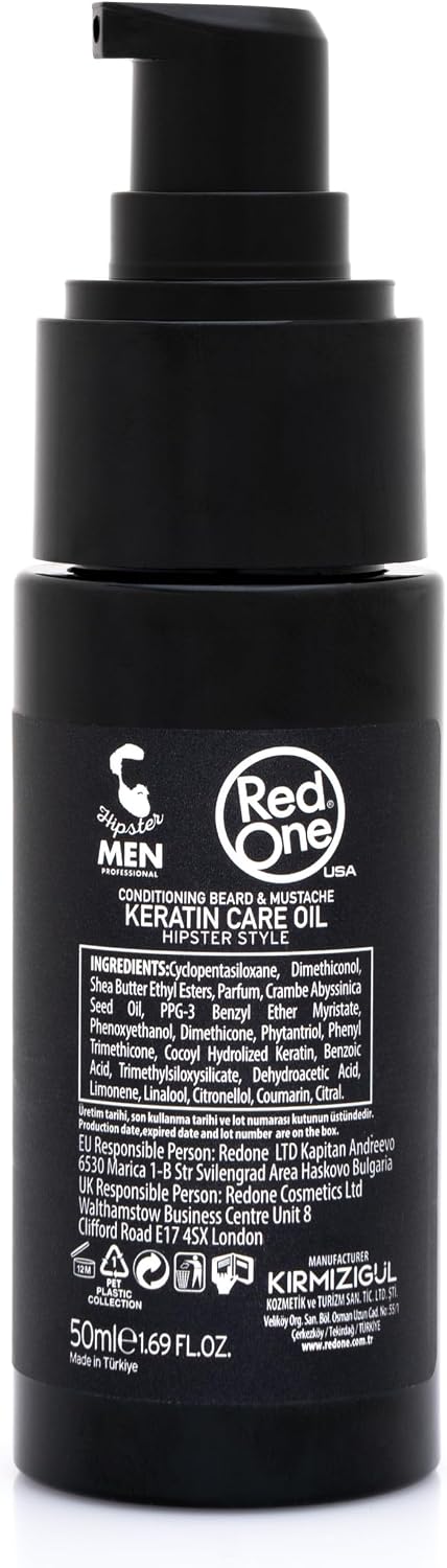Redone Keratin Beard and Moustache Oil 50 ml | Innovative Style | Softens L - Image 4