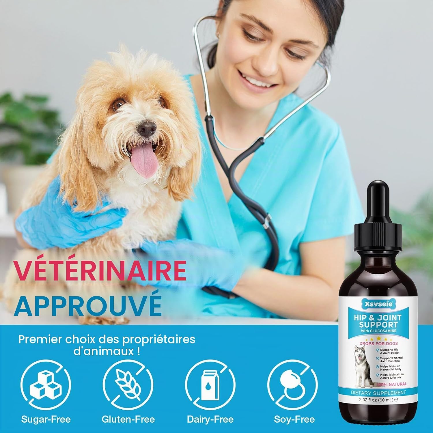 Dog Joint Supplement 120ml, Glucosamine for Dogs with Chondroitin, MSM, Hyaluronic Acid Collagen Type II, Joint Support Dog, Liquid Food Supplement for Small and Large Dogs - Image 9