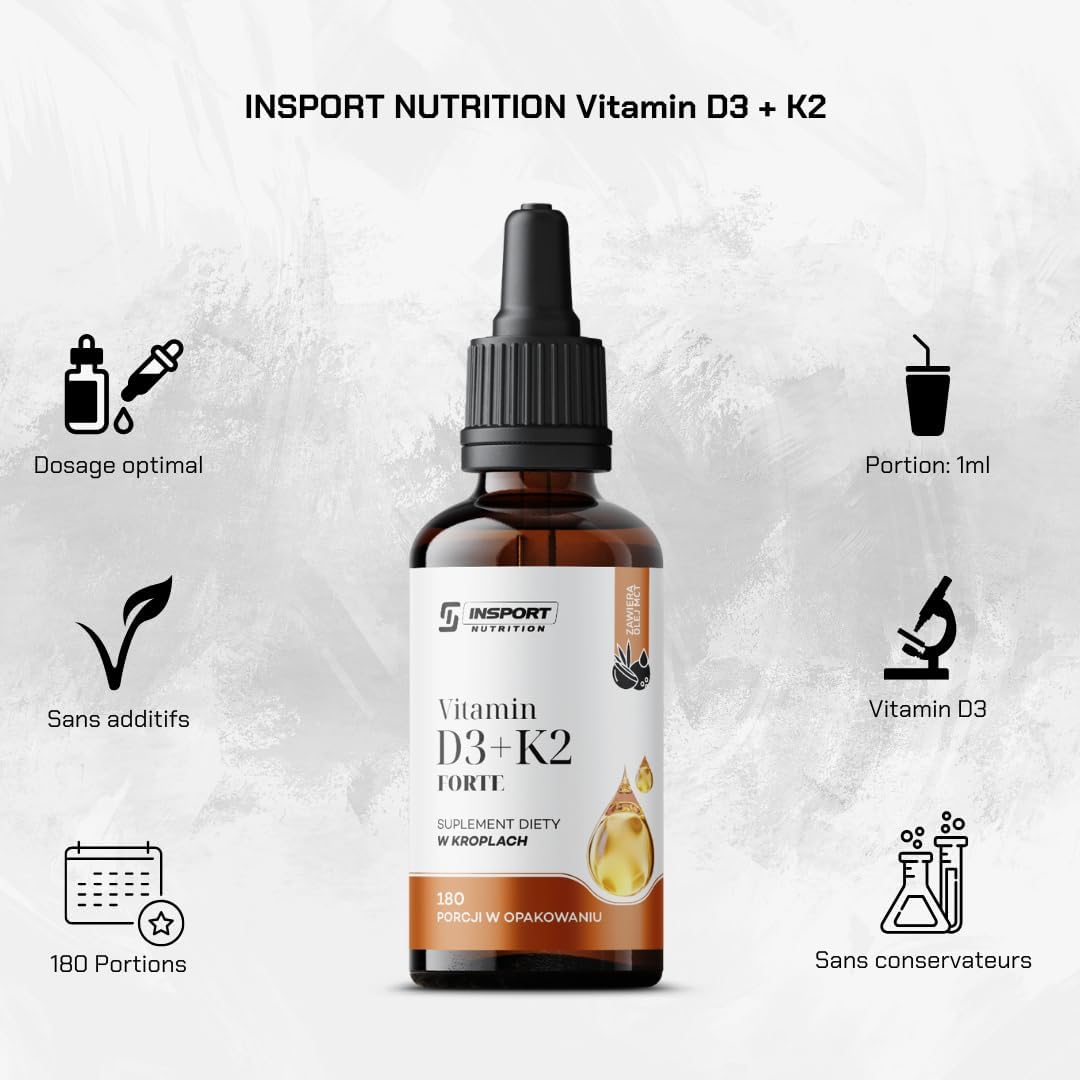 VITAMIN D3+K2 1 fl oz DROPS BONE TEETH MUSCLES IMMUNITY | INSPORT - Image 6