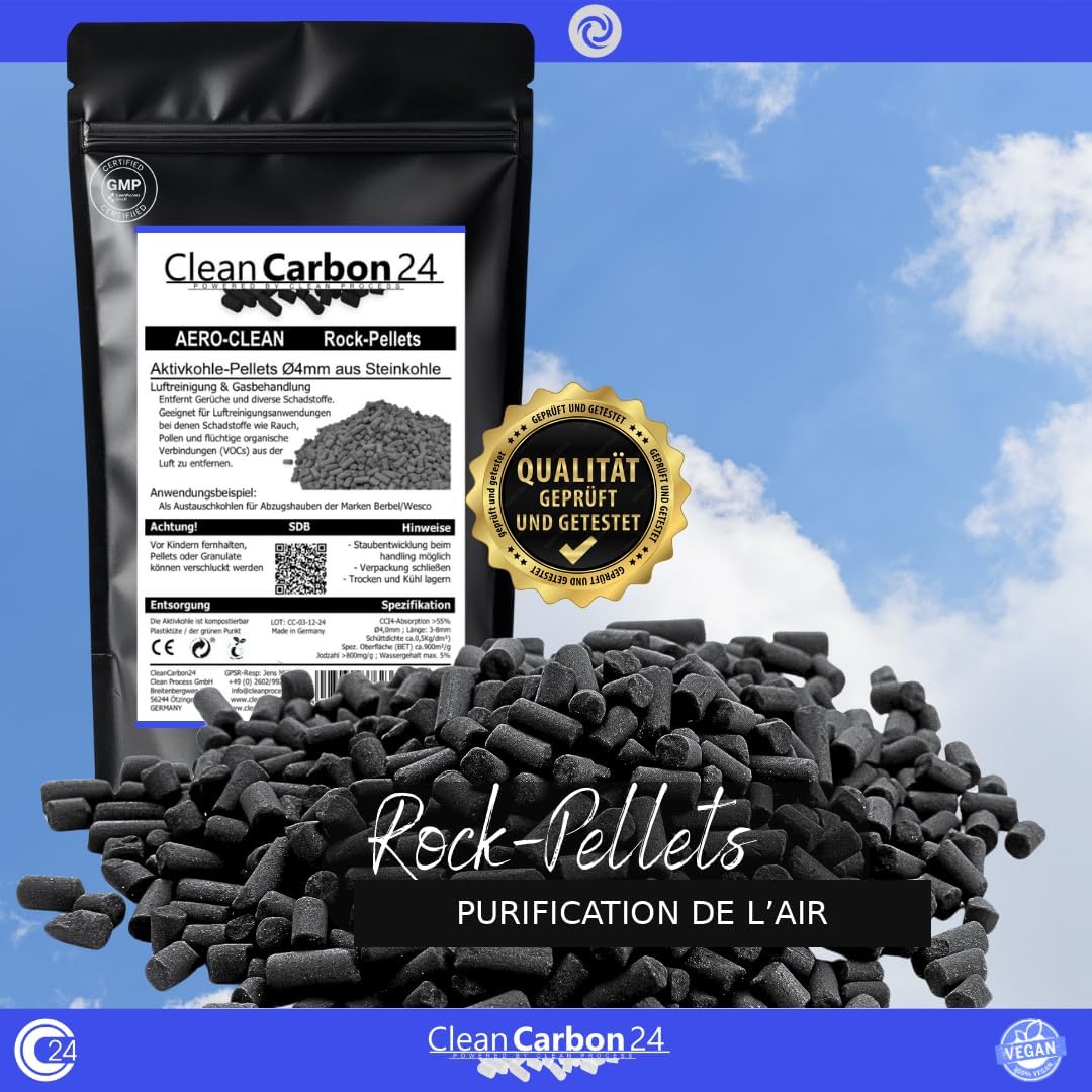 CC24 AERO-CLEAN activated carbon pellets Ø4mm, 2,5L | 2.76 lbs - Image 3