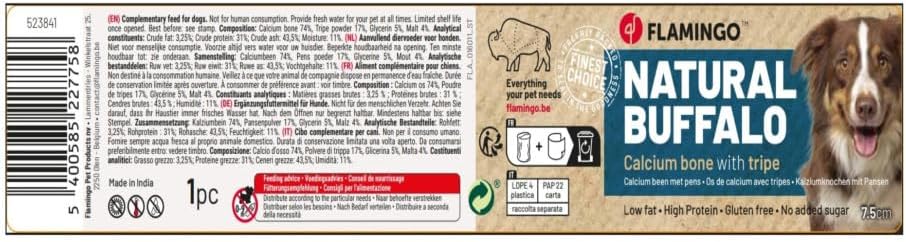 Flamingo Dog Treats – Snack Nature Calcium Bones with Belly – 3 in – 230 g – Rich in Calcium – Natural Treat - Image 4
