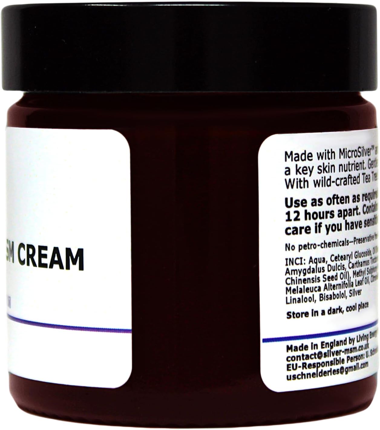 Silver-MSM Cream with Tea Tree Essential Oil - 60 ml - Image 3