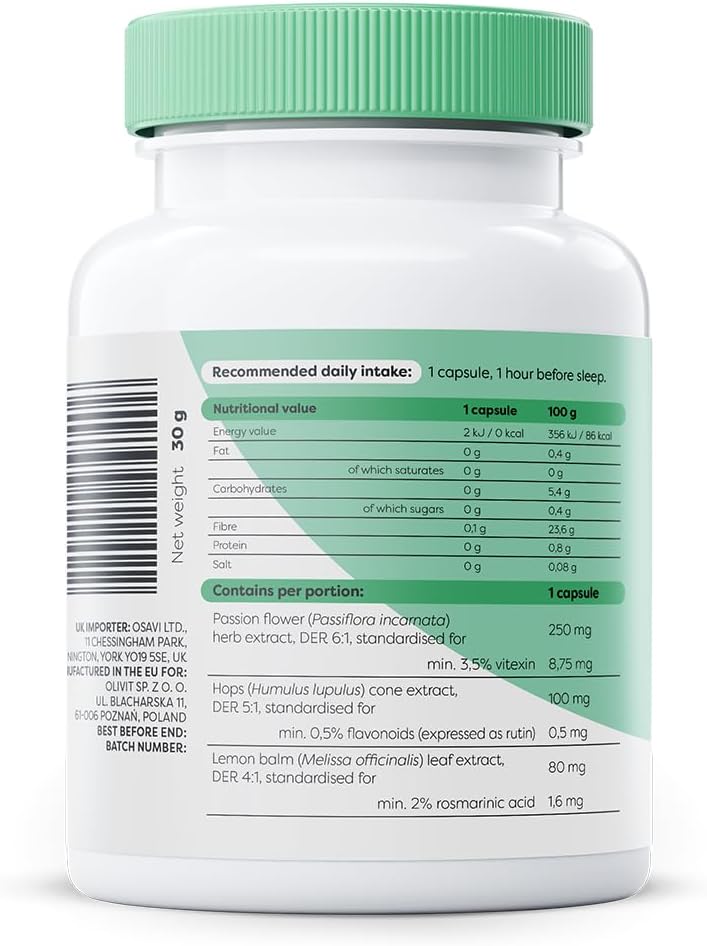 Osavi Herbal Sleep Support (Melatonin Free) - 60 vegan caps - Image 4