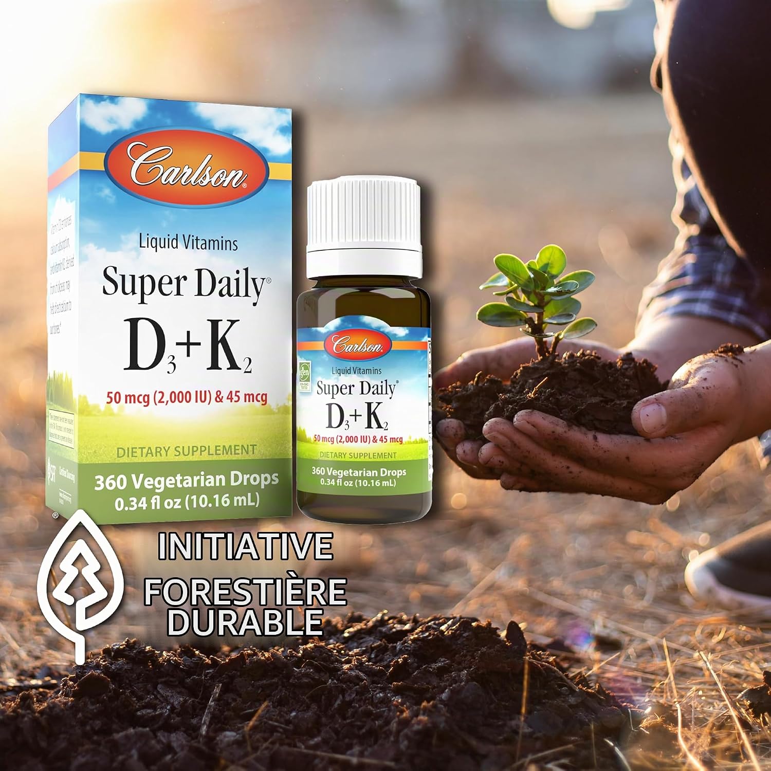 Carlson Labs Super Daily D3+K2, 2000 IU - 10ml - Image 4