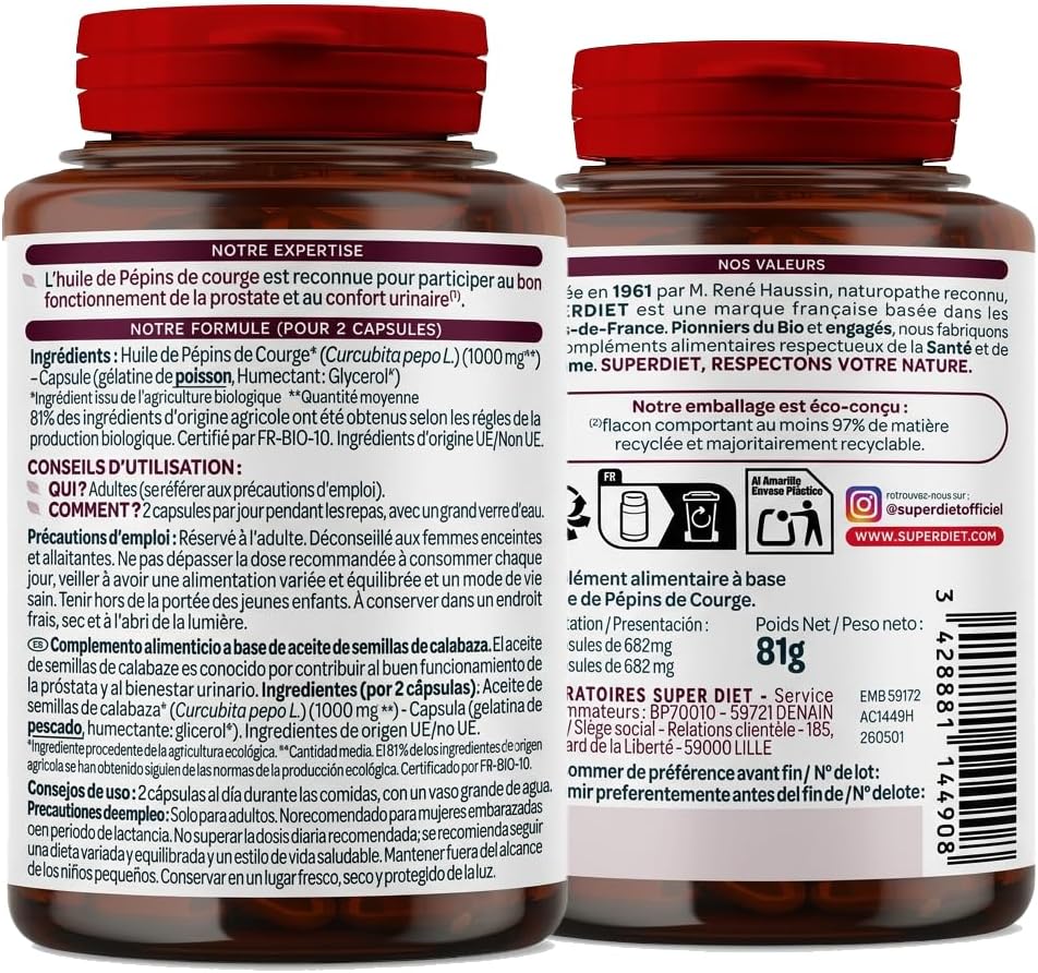 Prostate, Urinary Comfort - Squash Seed - Capsules - Image 3