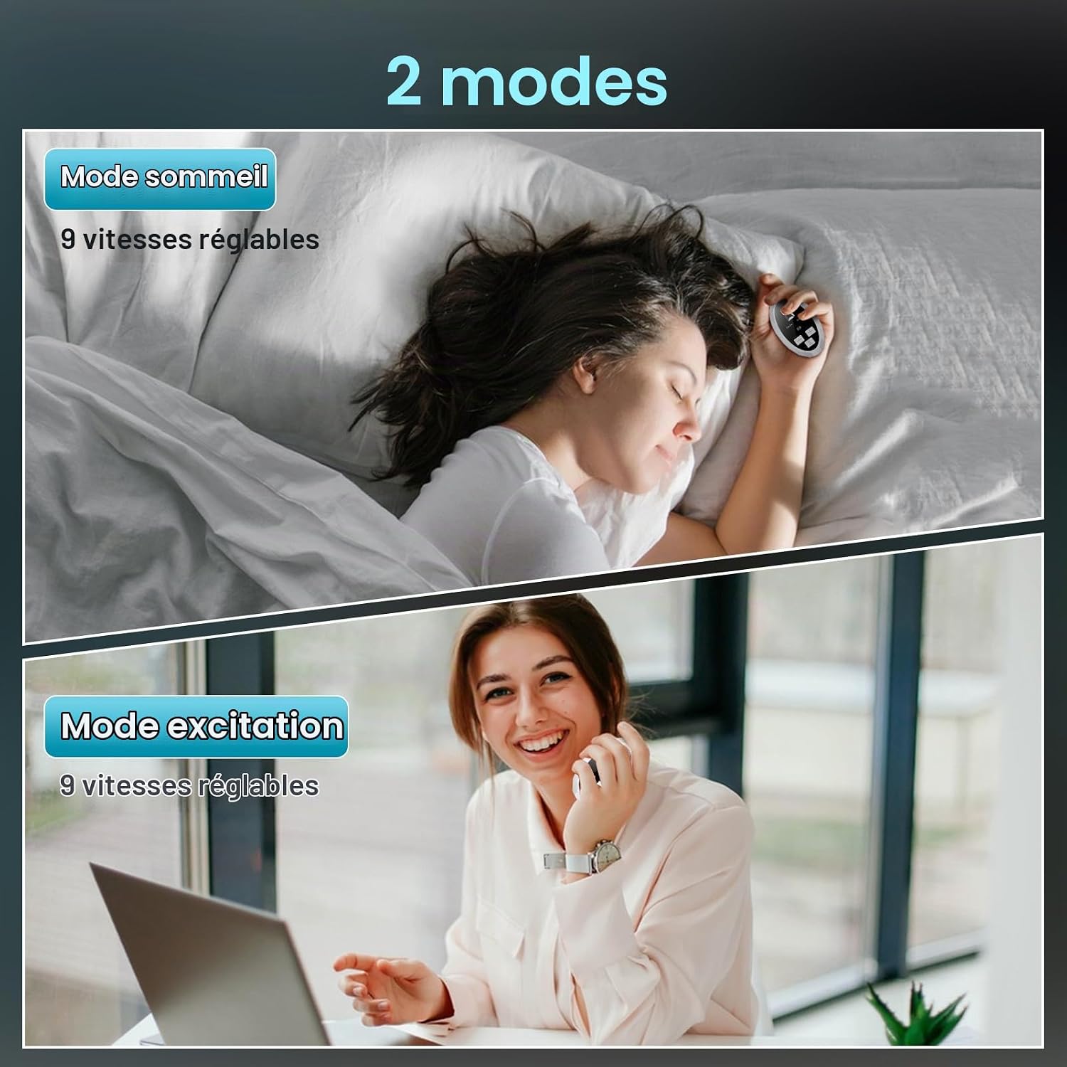 Portable Sleep Aid Device for Adults, Rechargeable Type C Sleep Aid,2 Modes and 9 Adjustable Speeds for Relaxation, Improve Stress Relief, Quick Sleep and - Image 5