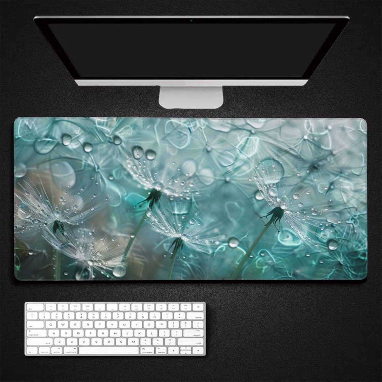 Tapis de Souris XXL 120 x 60 cm, Vert & Pissenlit Tapis de Bureau G680 - Image 4