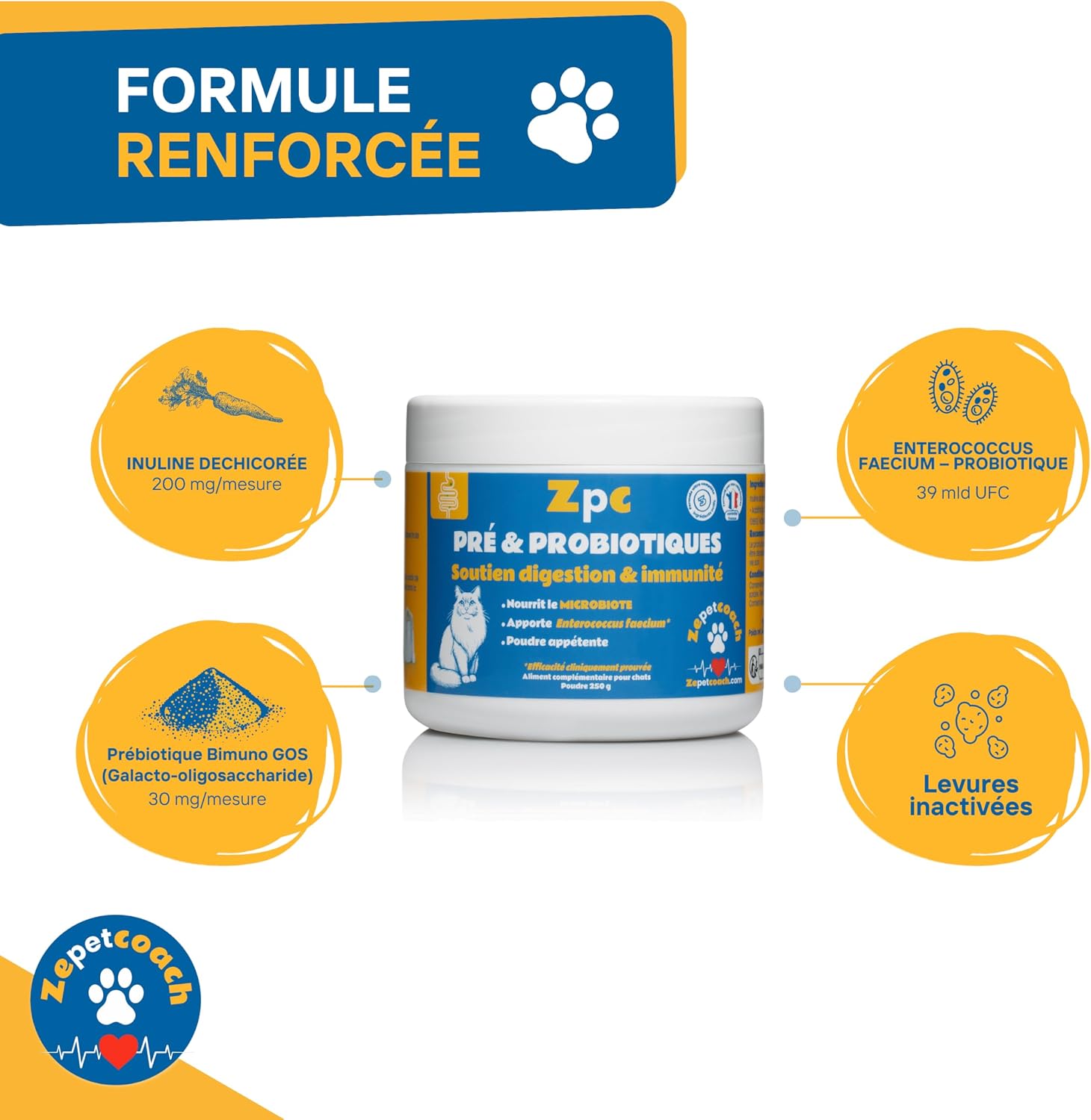 Healthy Digestion Formula for Cats – Prebiotic & Probiotic – Support Intestinal Flora & Immunity – 250g - Image 6