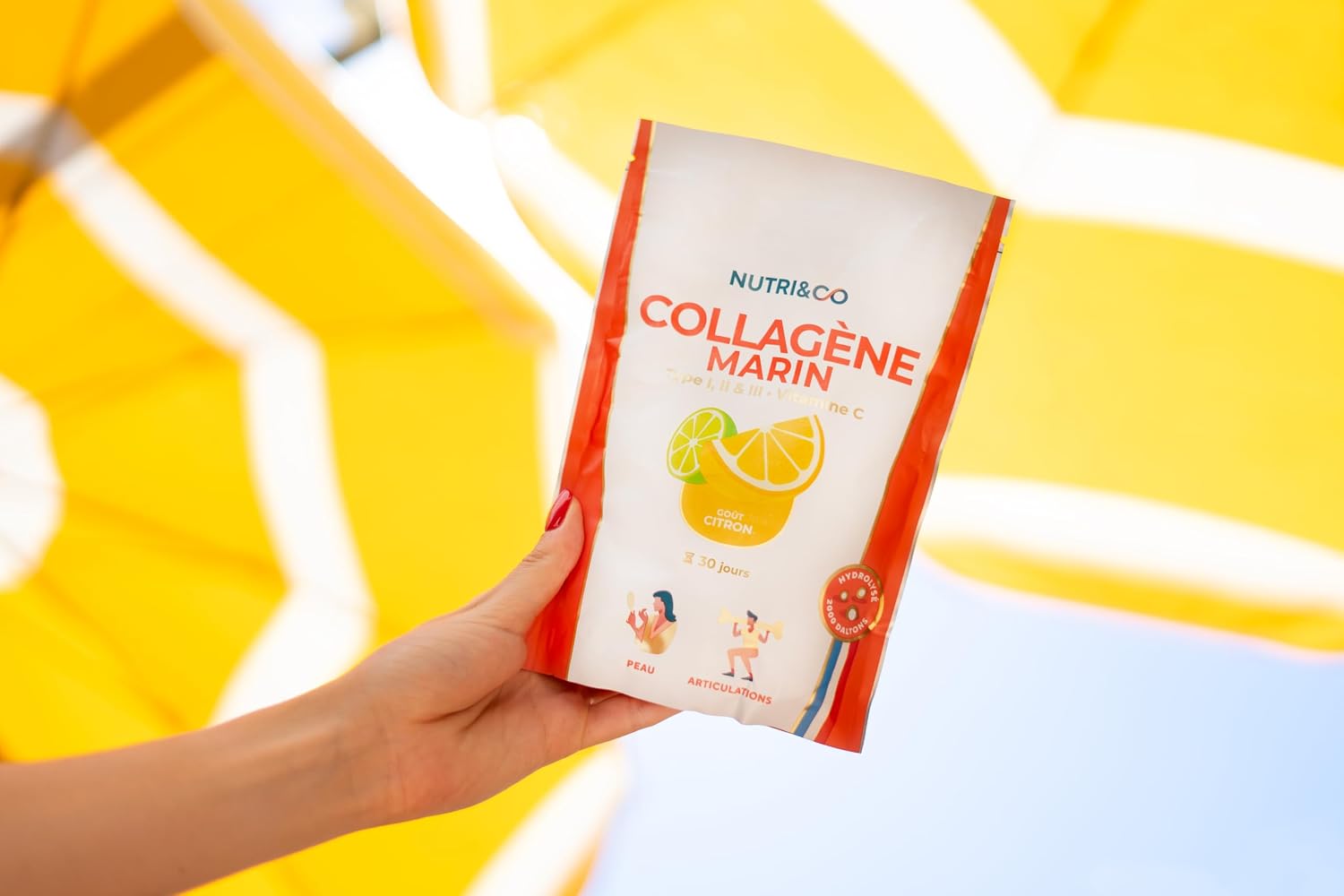 NUTRI&CO Marine Collagen Types 1, 2 and 3 & Vitamin C | Lemon Taste | 30jrs - Image 4