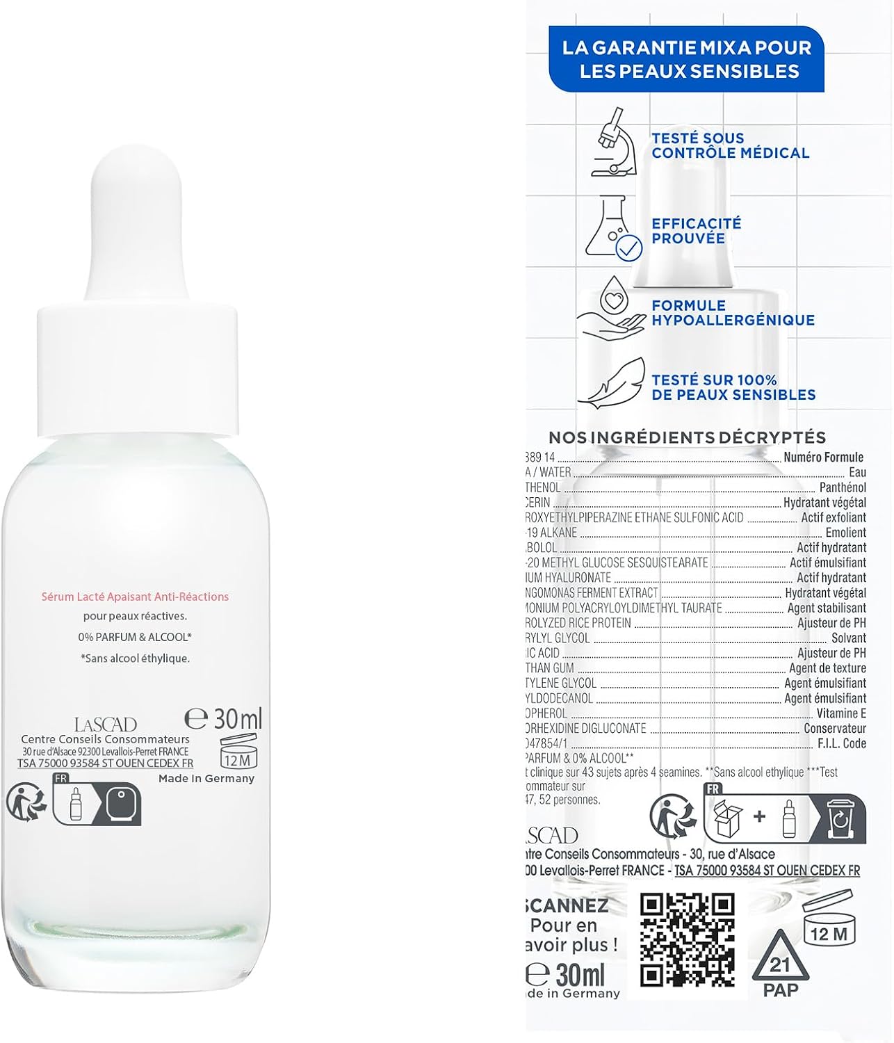 MIXA Soothing Anti-Reaction Serum Reactive Skin Fragrance Free 1 fl oz - Image 8