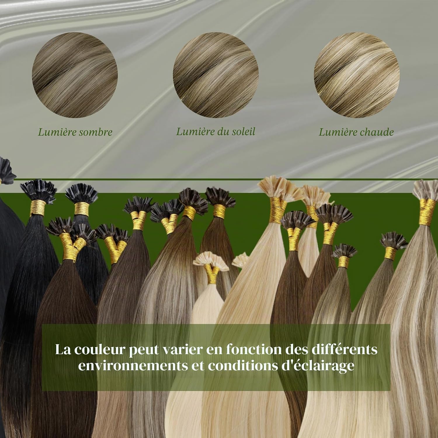 RUNATURE Keratine Hair Extension Natural Blonde 30 cm 50s 40g #BA8/60 - Image 8