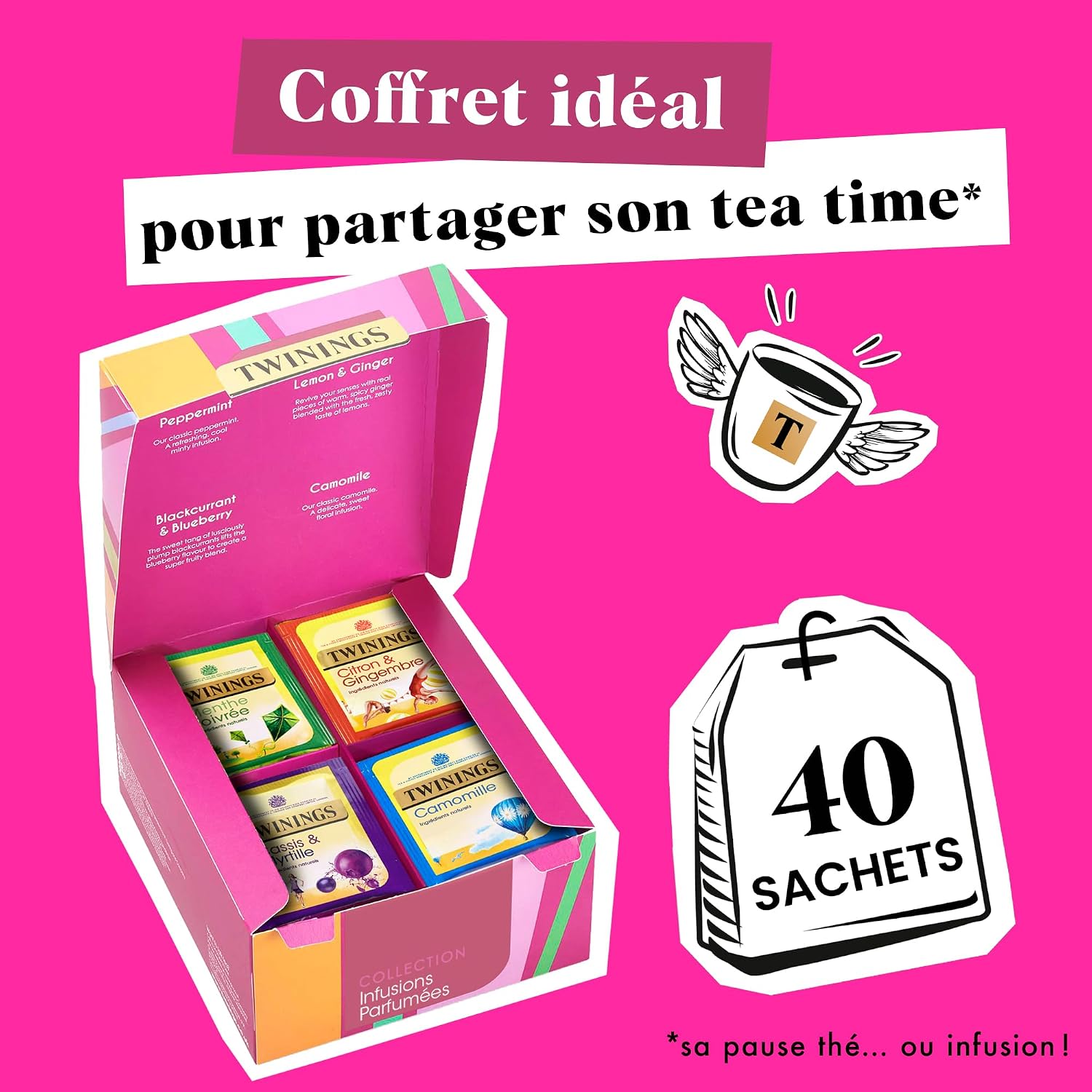 Twinings Infusion Box 4 Flavours 40 Sachets - Image 5