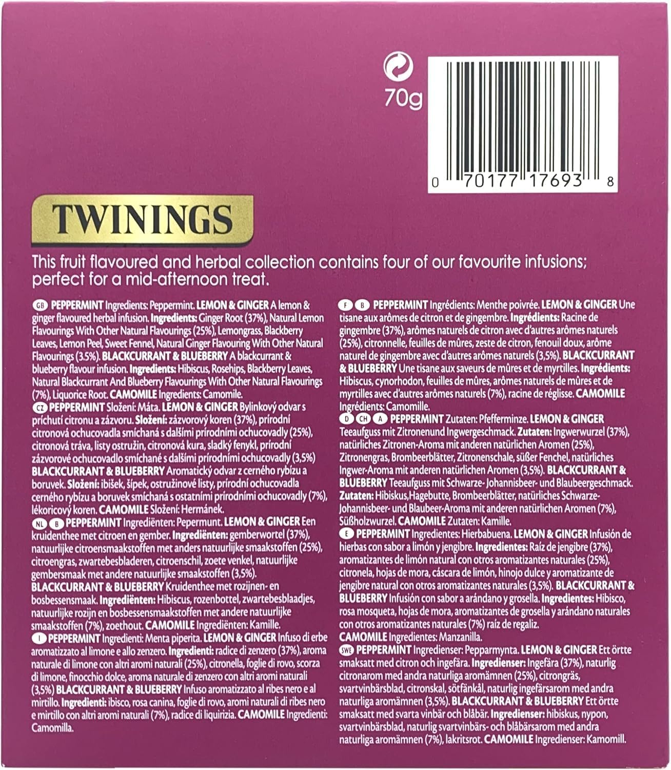 Twinings Infusion Box 4 Flavours 40 Sachets - Image 12