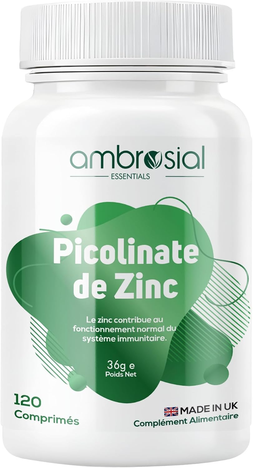 Ambrosial Zinc Picolinate 30mg - High Content Zinc Tablets for Women & Men - GMP Certified - GMP Certified - 120 Tablets (4 Month Format) - Image 2