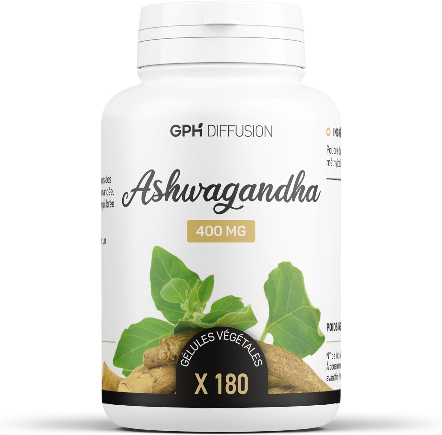 Ashwagandha Root - 400 mg - 180 Vegetable Capsules - Image 2