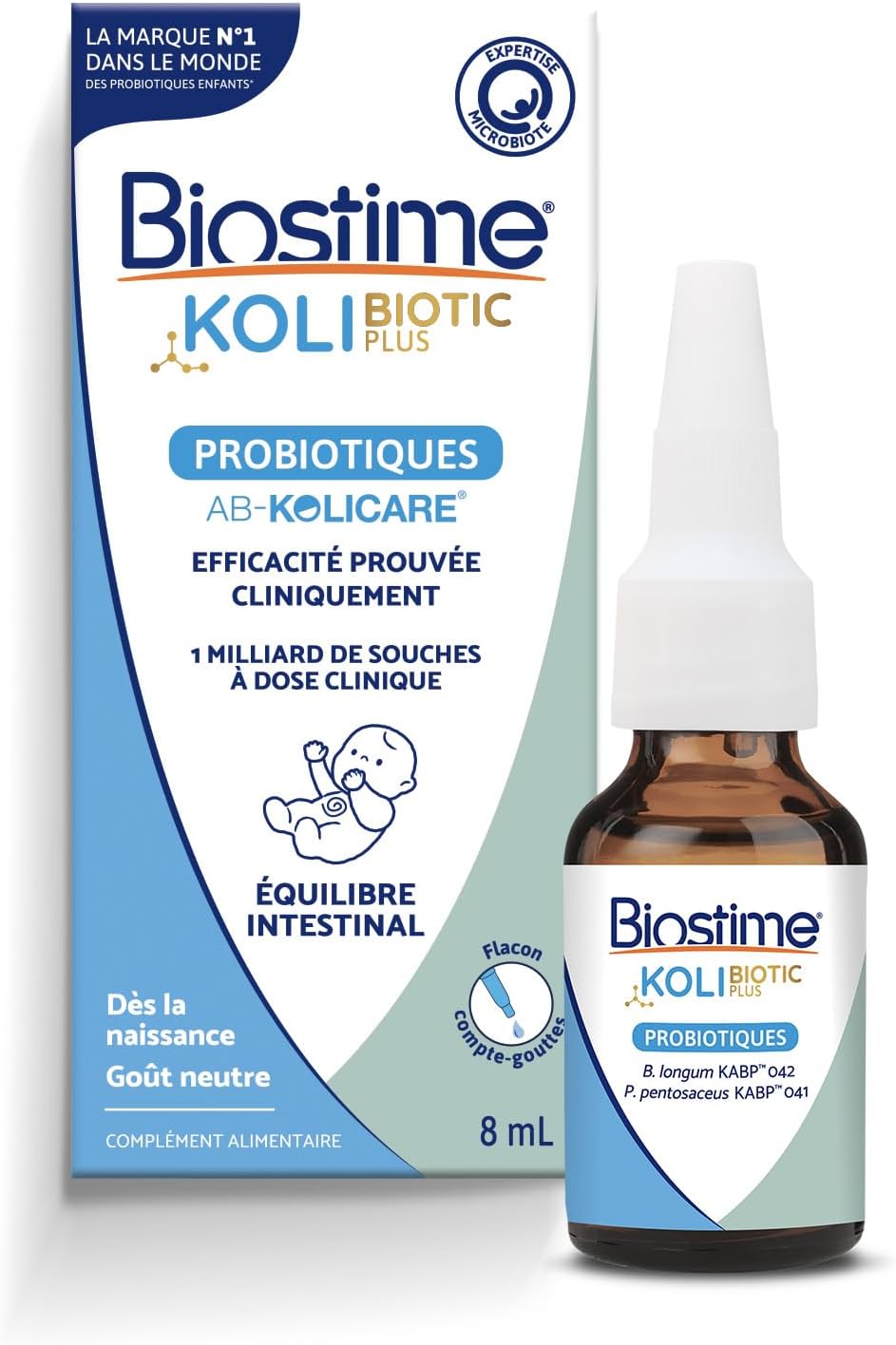 Biostime KOLI BIOTIC Plus, baby probiotics from birth in dropper format 10 ml - clinically proven efficacy - Image 2