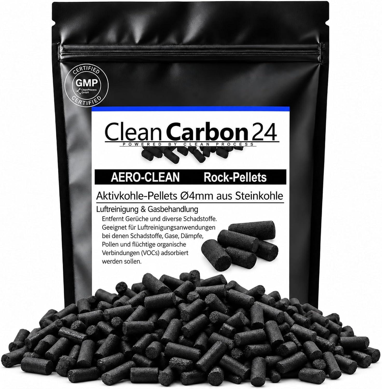 CC24 AERO-CLEAN activated carbon pellets Ø4mm, 2,5L | 2.76 lbs - Image 2