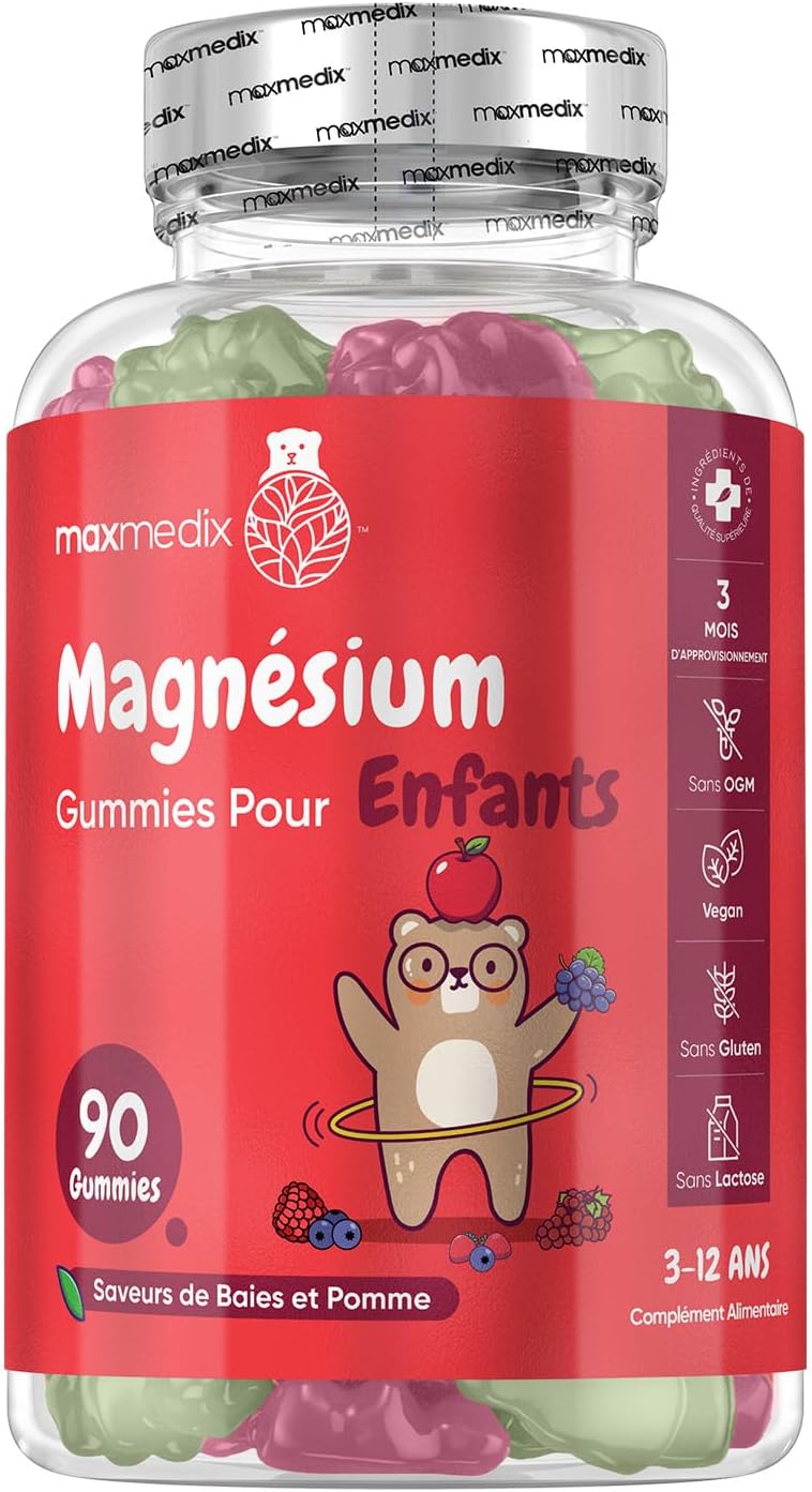 Children's Magnesium Gummies 90 Vegan Gummies for 3 Months Apple & Mixed Berries Flavors - 727mg Magnesium Citrate, Alternative to Tablets and Capsules from 3 Years - Image 2