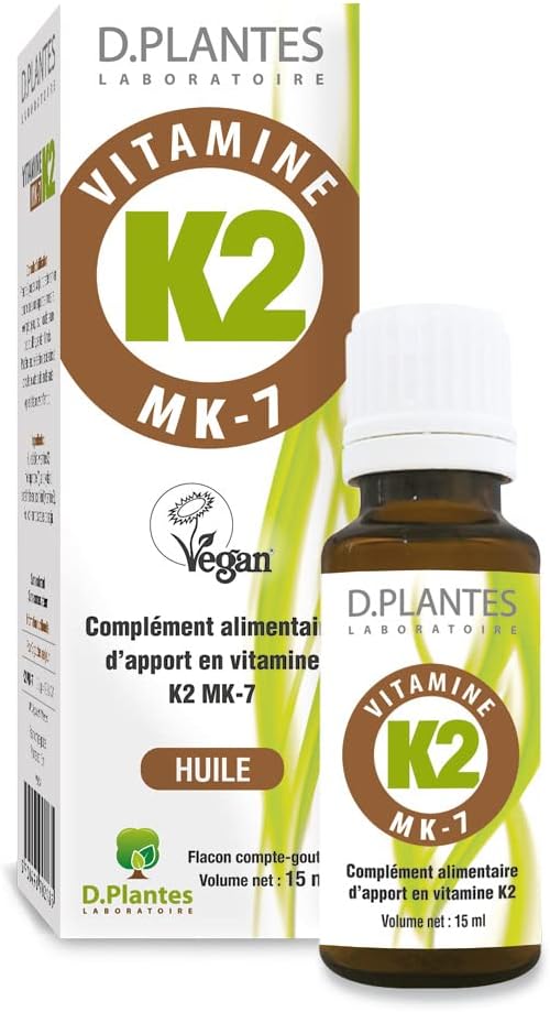 D.PLANTES - Vitamin K2 MK7 - Food supplement - Normal bone, Blood coagulation - Vegetable derived - Certified Vegan - 15 ml - Image 2