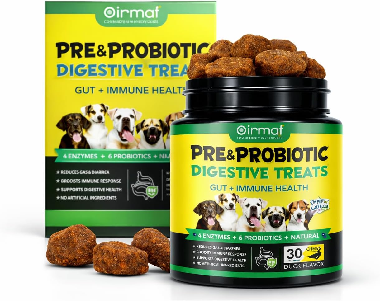 Dog Chew Probiotics – Digestive Health, Immune Support, Gut Flora – Duck Flavour – 30 Chews - Image 2