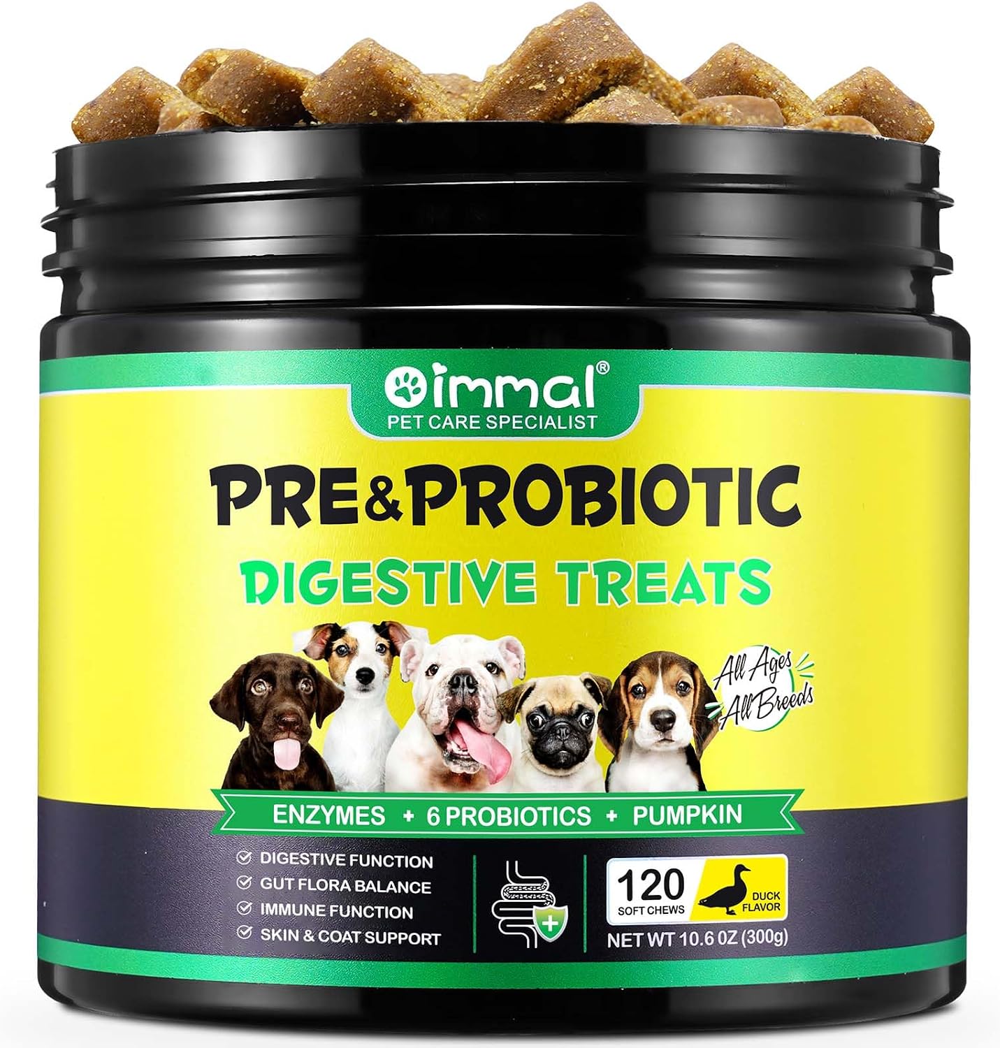 Dog Probiotics, Digestive Probiotics for Dogs, Digestive Enzymes, Immune System & General Health Support, Gut Flora, Allergic Itching Relief - Image 2