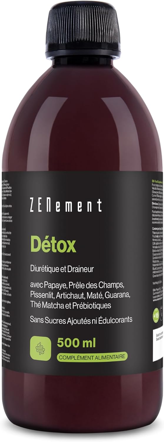 Draining Detox - Papaya, Horsetail, Dandelion, Artichoke - 500 ml - Image 2