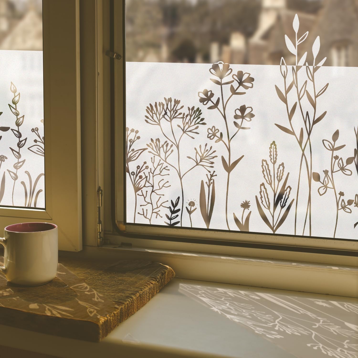 Funlife Dandelion Plant Window Film Meadows Pure White 39 x 150 cm - Image 2