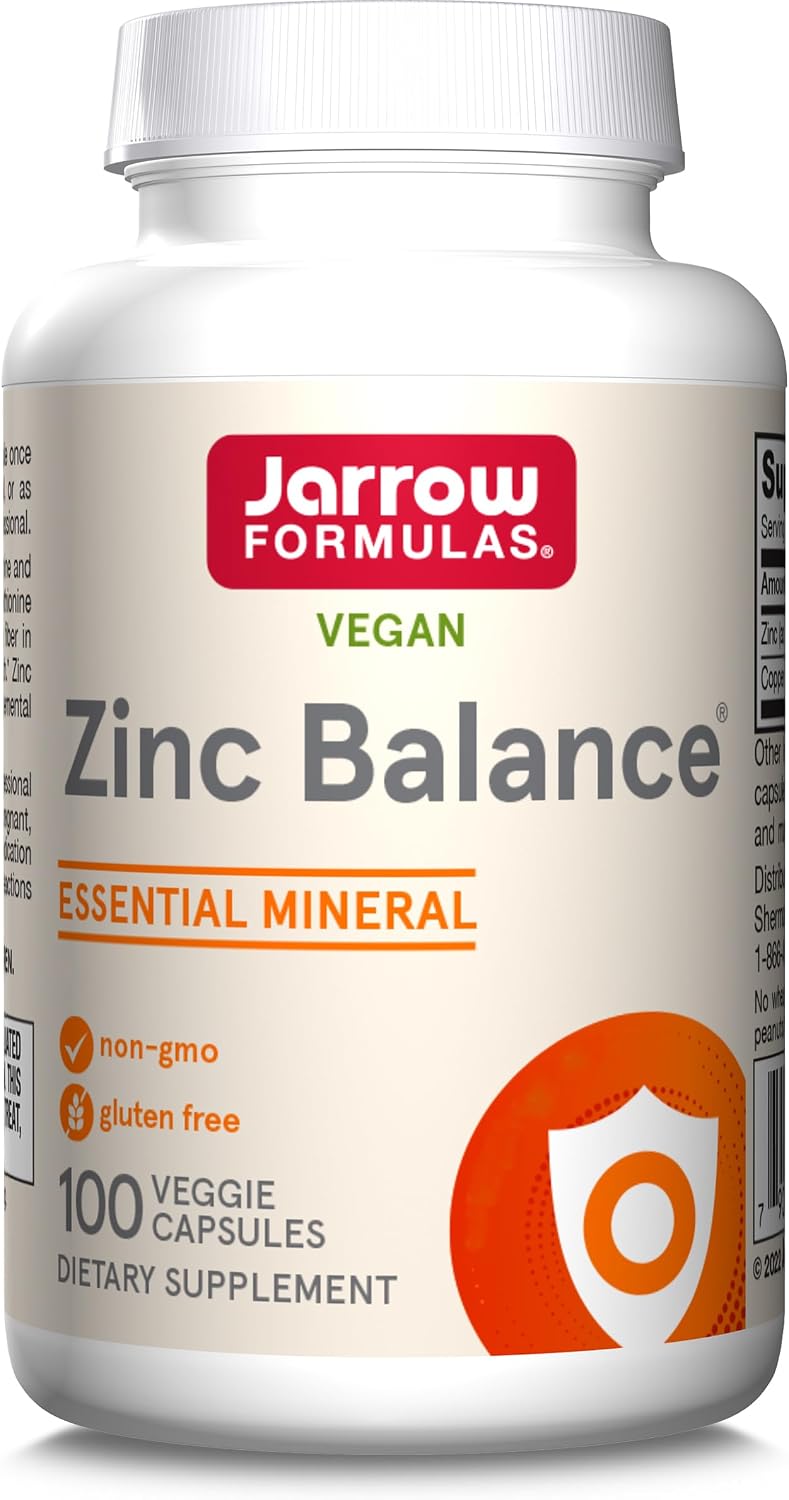 Jarrow Formulas, Zinc Balance, Zinc 15mg and Copper 1mg, 100 Vegan Capsules, Gluten Free, Vegetarian, Soy Free, Non-GMO - Image 2