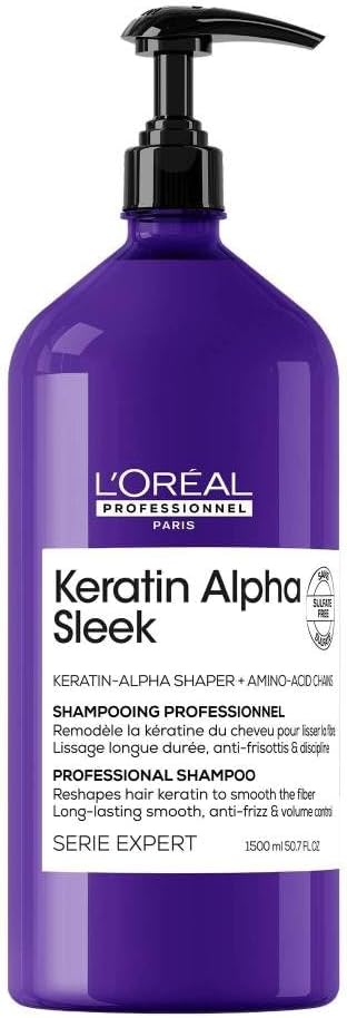 L'Oréal Professionnel Keratin Alpha Sleek Shampoo 1500ml - Image 2