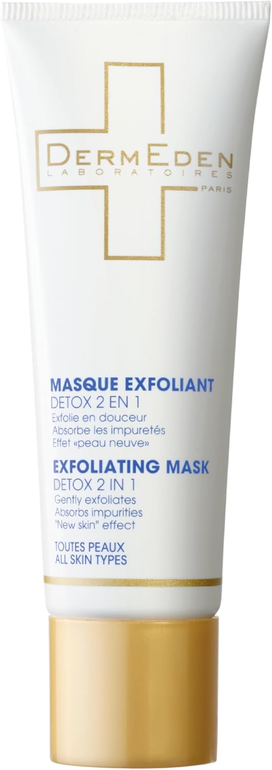 Laboratoires DermEden - Detox Exfoliating Mask 50 ml - 2 actions in 1 - Removes impurities and particles of pollution - Purifies, tightens and unclogs skin pores - Made in France - Image 2