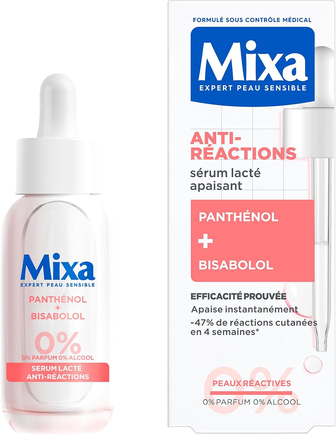 MIXA Soothing Anti-Reaction Serum Reactive Skin Fragrance Free 1 fl oz - Image 2