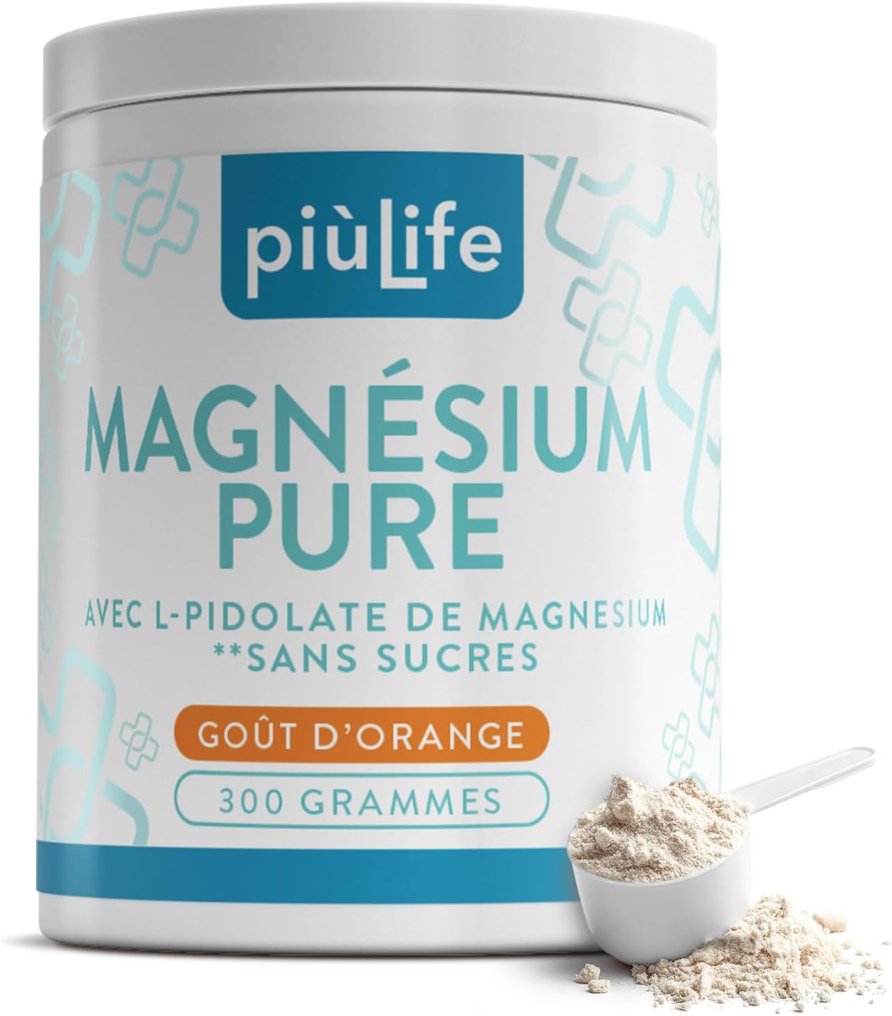 Magnesium Powder Complex 300g PiùLife, 215mg per Dose - Image 2