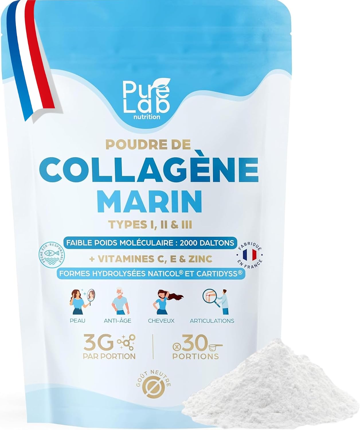 Marine Collagen Powder | Types 1, 2 & 3 + Vitamins C, E & Zinc | Neutral - Image 2