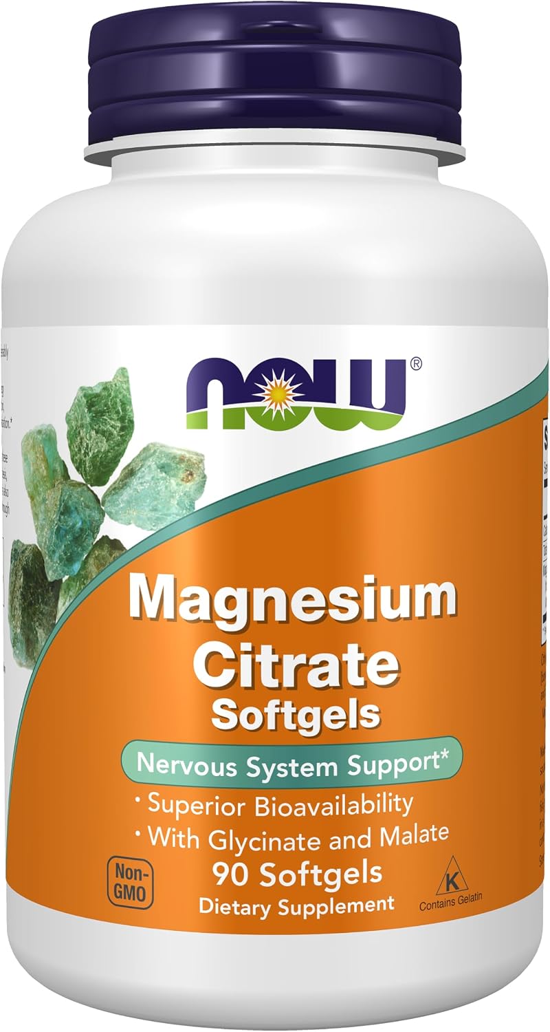 NOW Foods Magnesium Citrate - 90 Capsules - Image 2